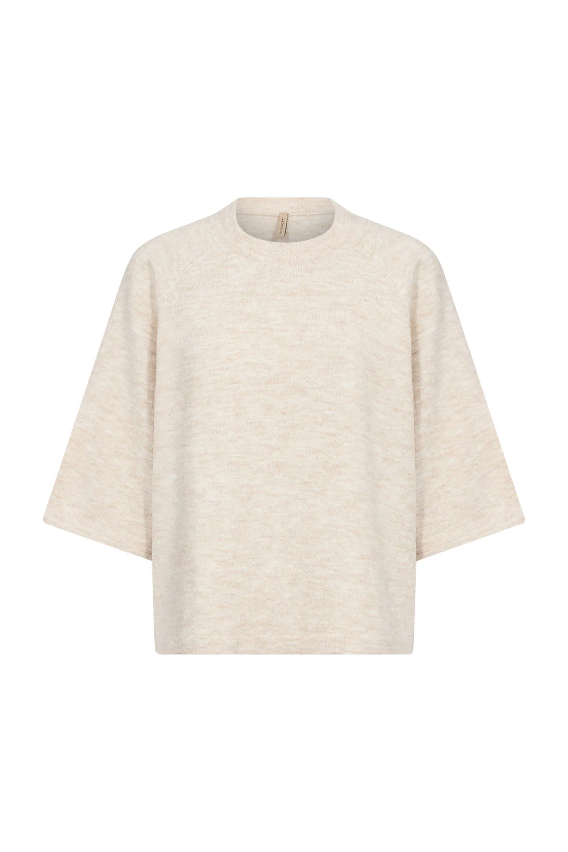 Orlean Knitted 3/4 Sleeve Jumper - Cream Melange