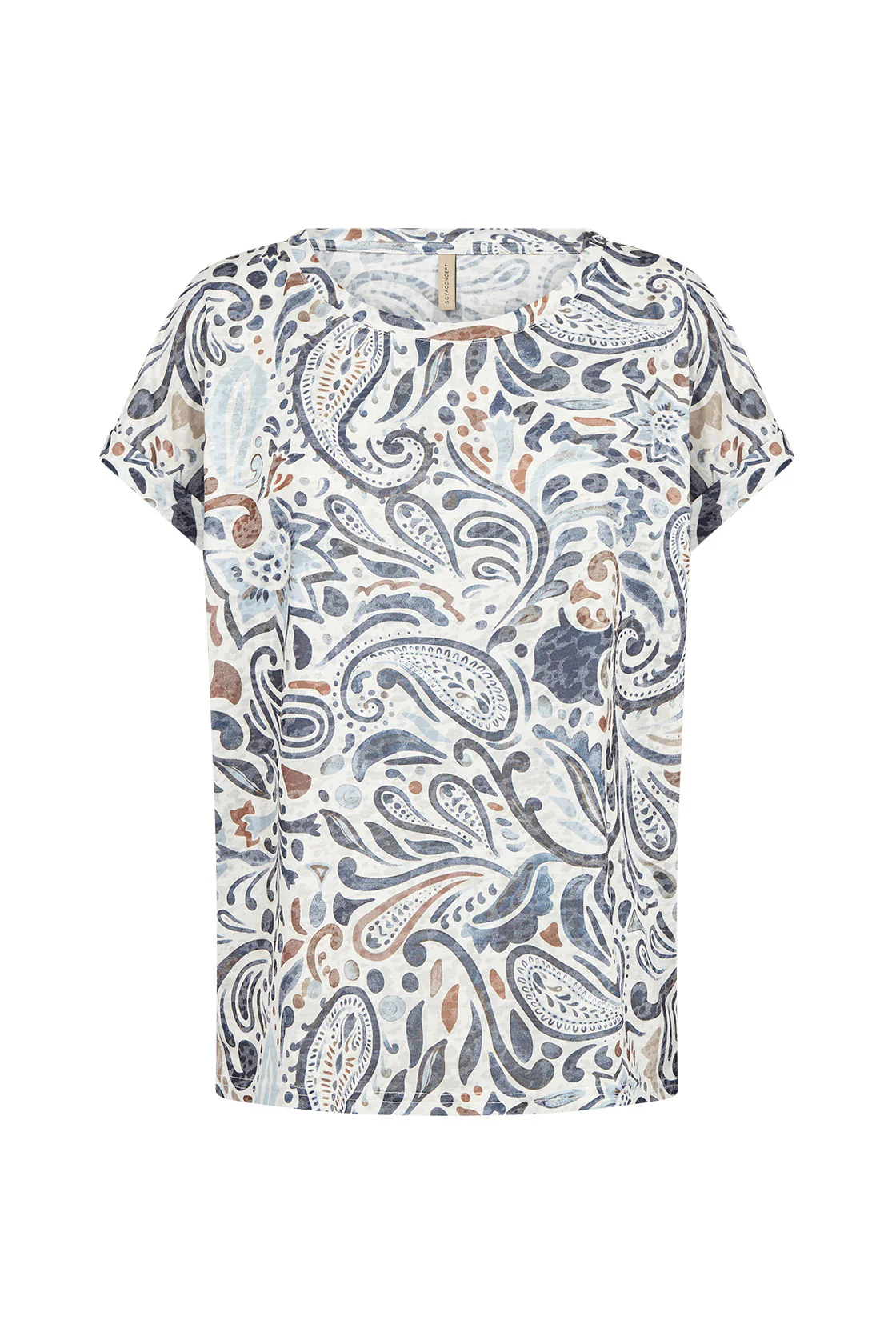 Panike Paisley T-Shirt - Navy Combi