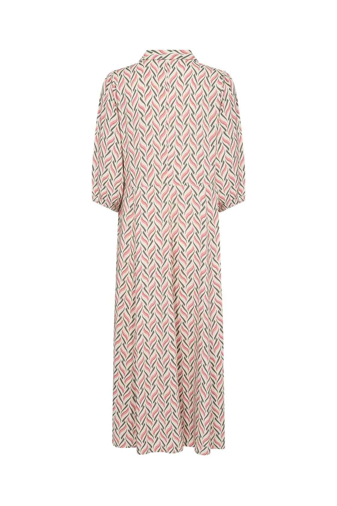 Penny Geo Print Midi Dress - Peach Pink Combi - Image 5