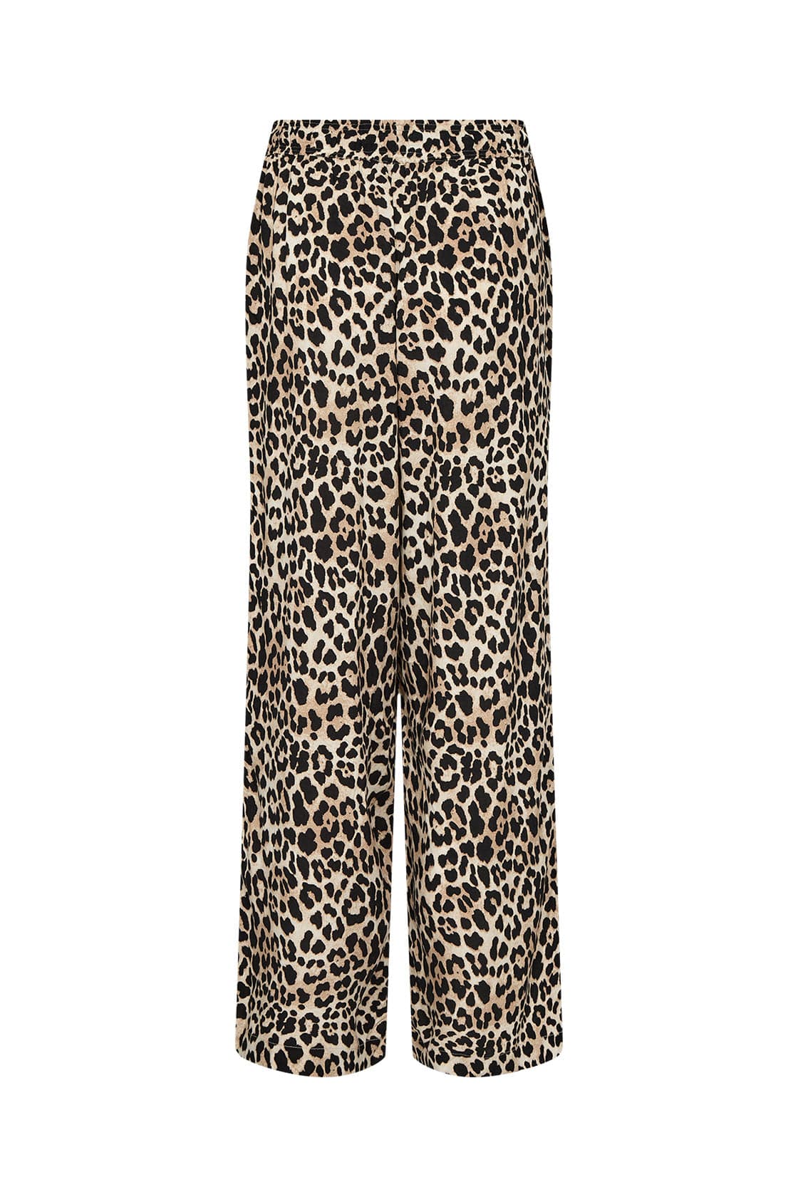 Pietta Leopard Print Elastic Waist Trousers - Sand Combi - Image 5