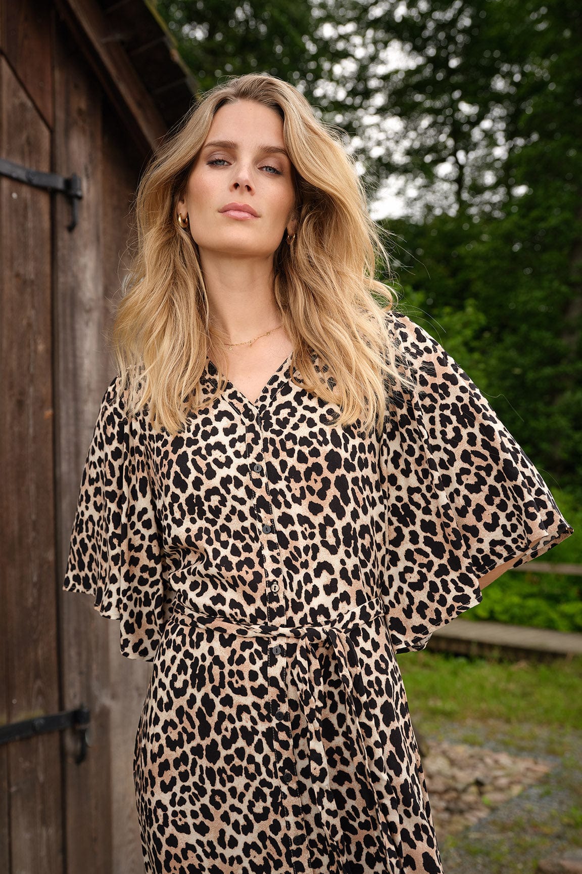 Pietta Leopard Print Midi Dress - Sand Combi - Image 6