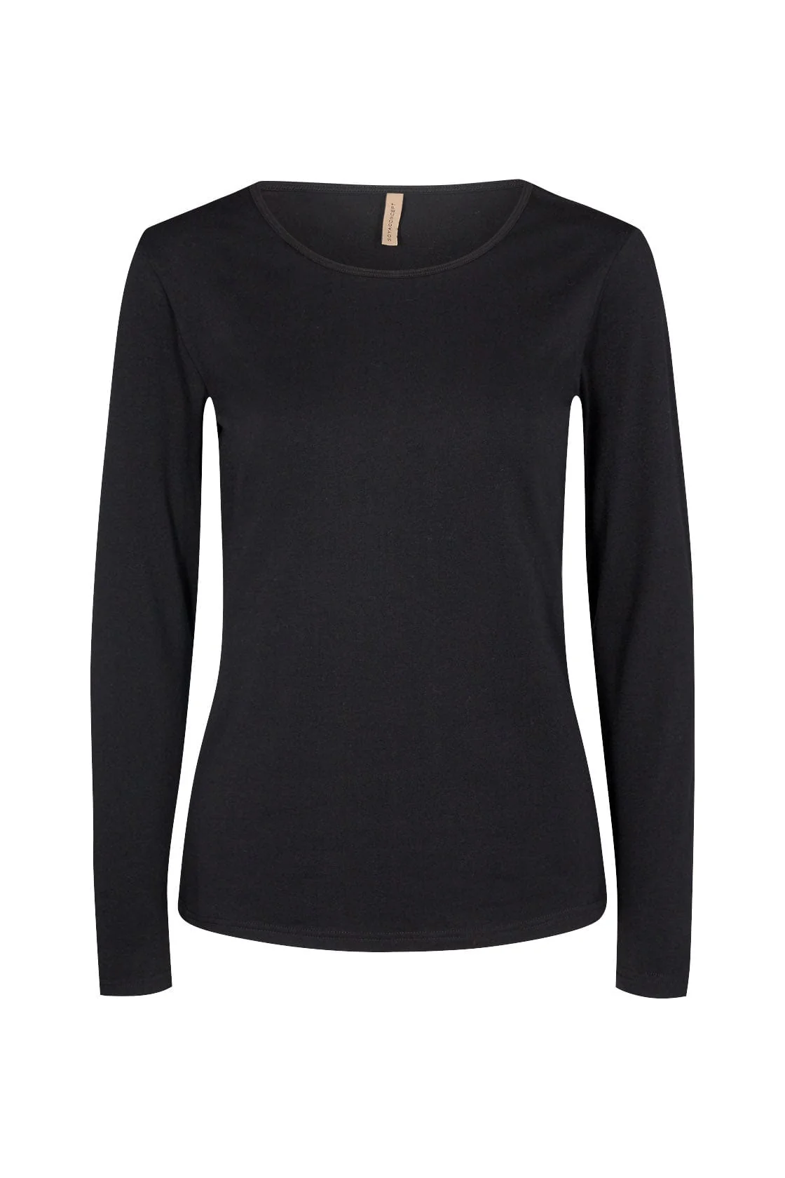 Pylle Plain Long Sleeve Top - Black