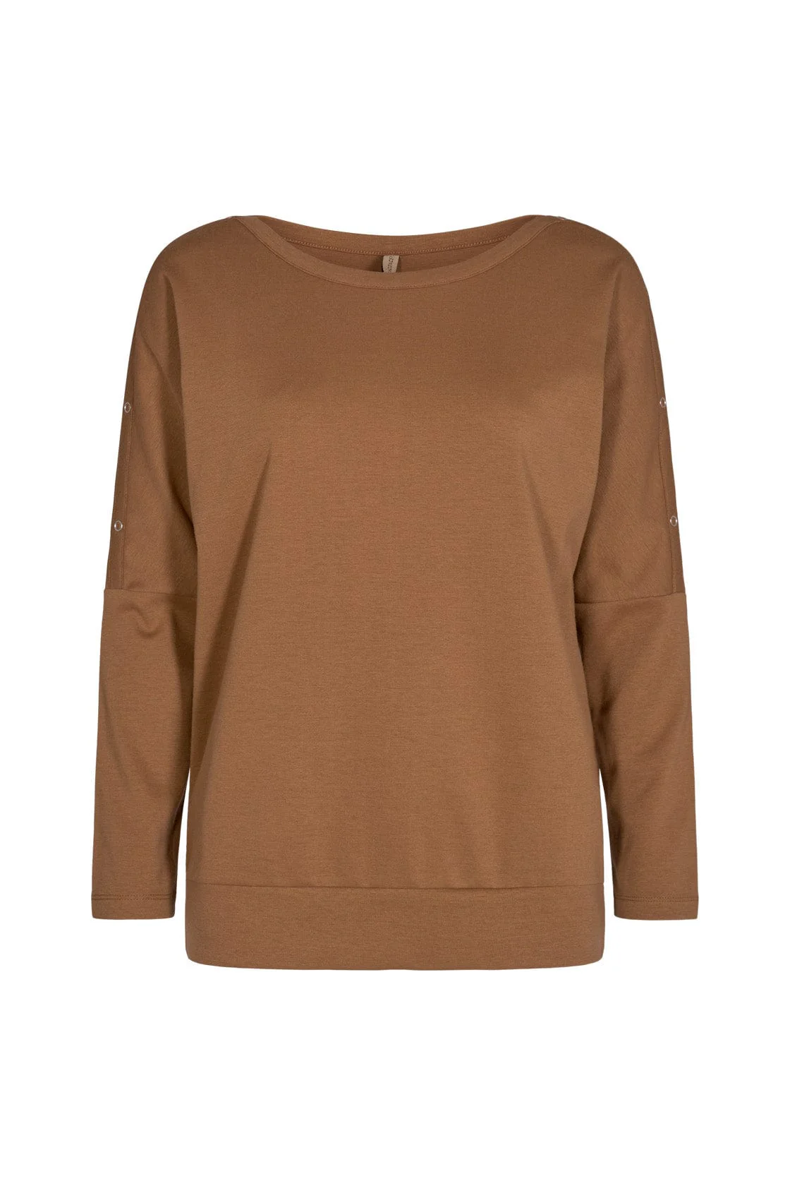 Rabine Plain Long Sleeve Top - Caramel