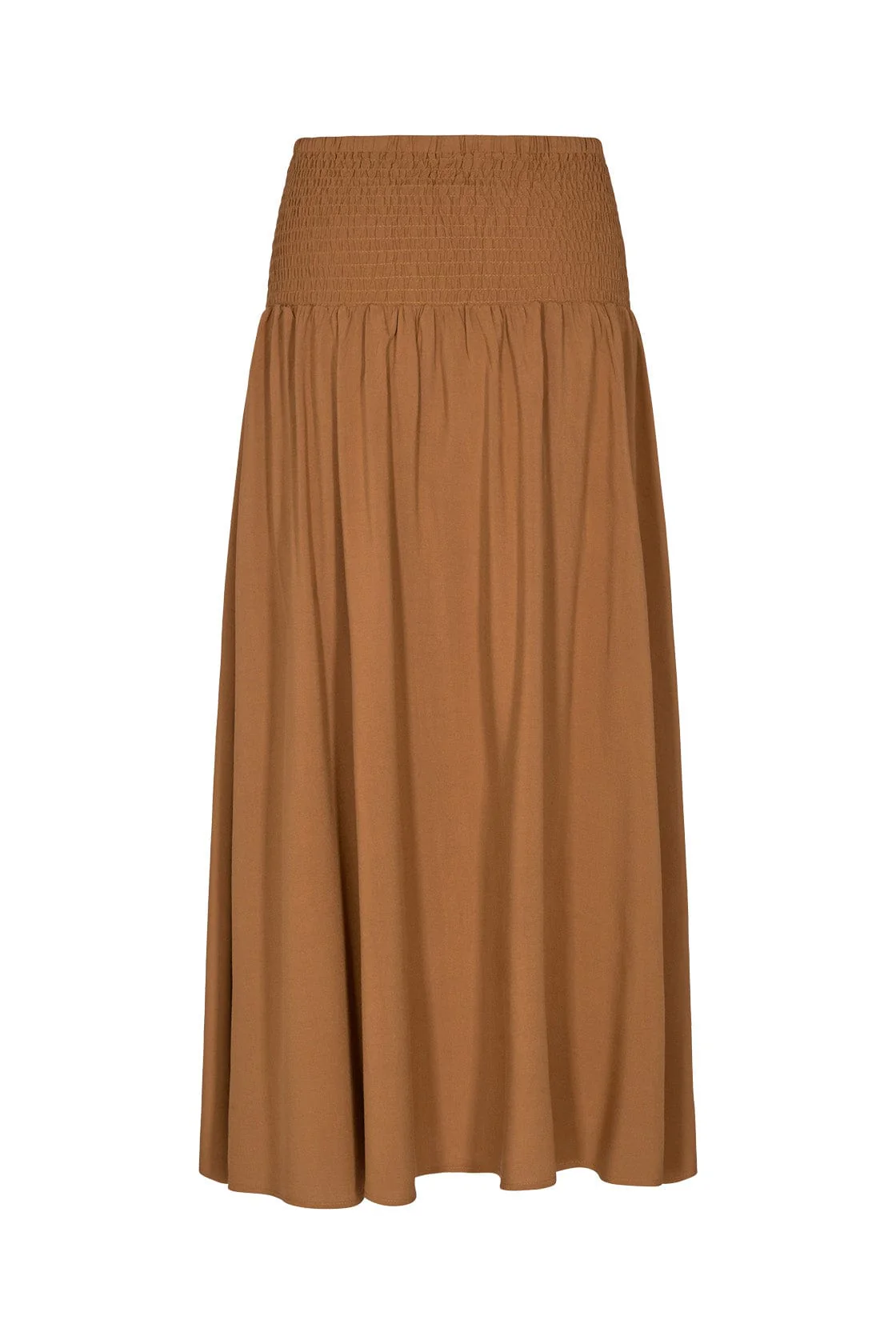 Radia Stretch Waist Midi Skirt - Caramel - Image 2