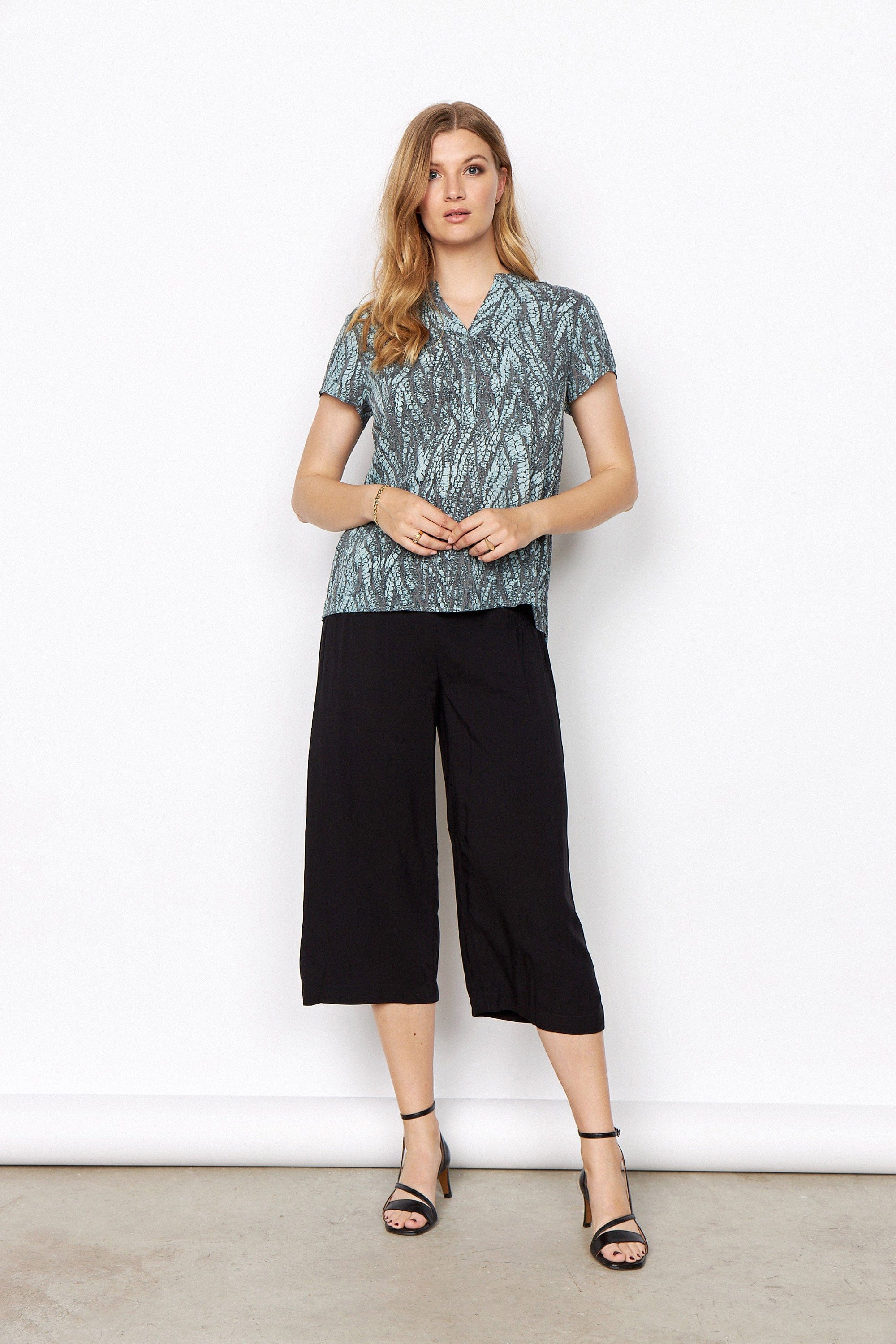 Radia Sustainable Viscose Culottes - Black - Image 3