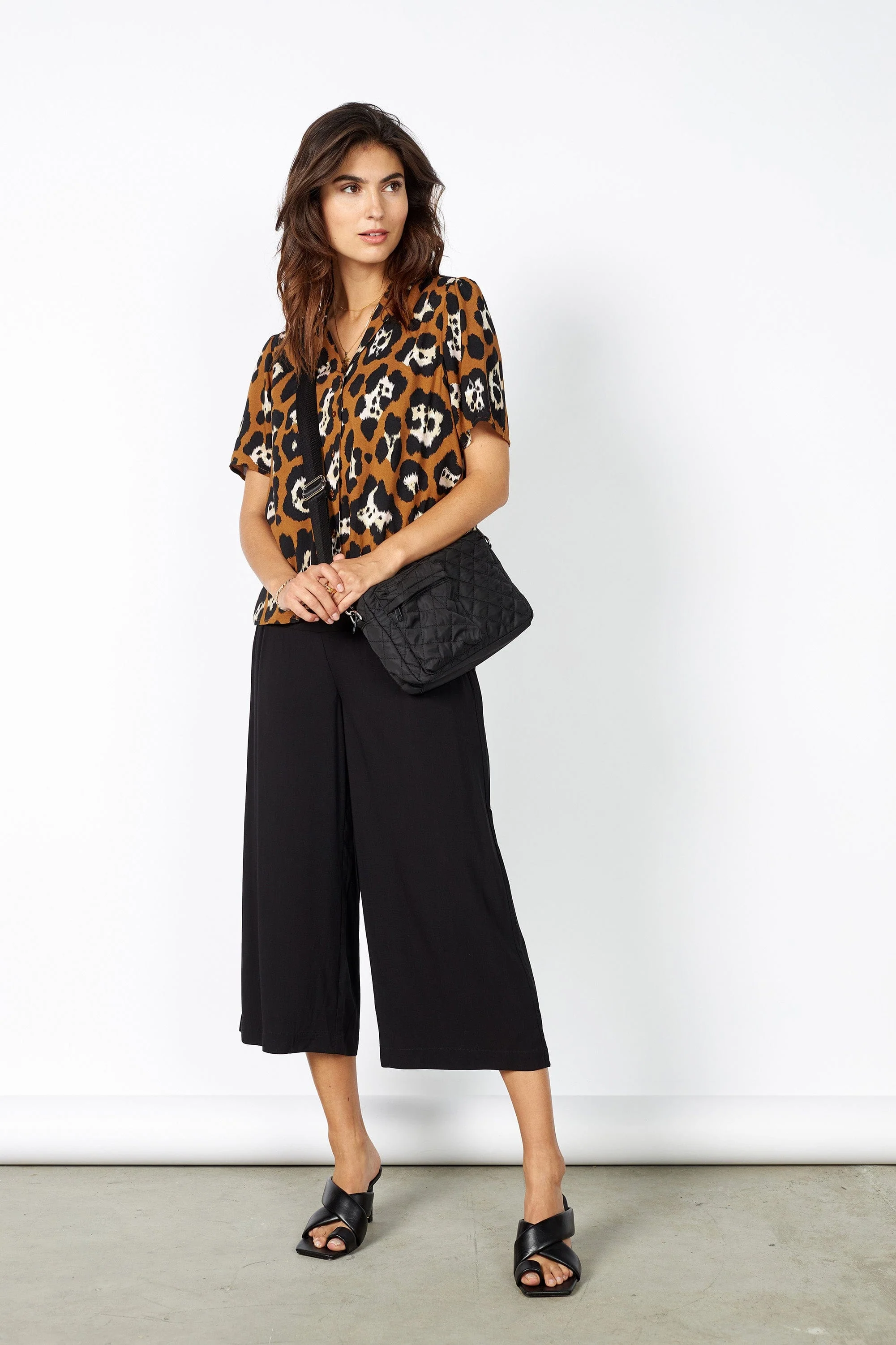 Radia Sustainable Viscose Culottes - Black - Image 4