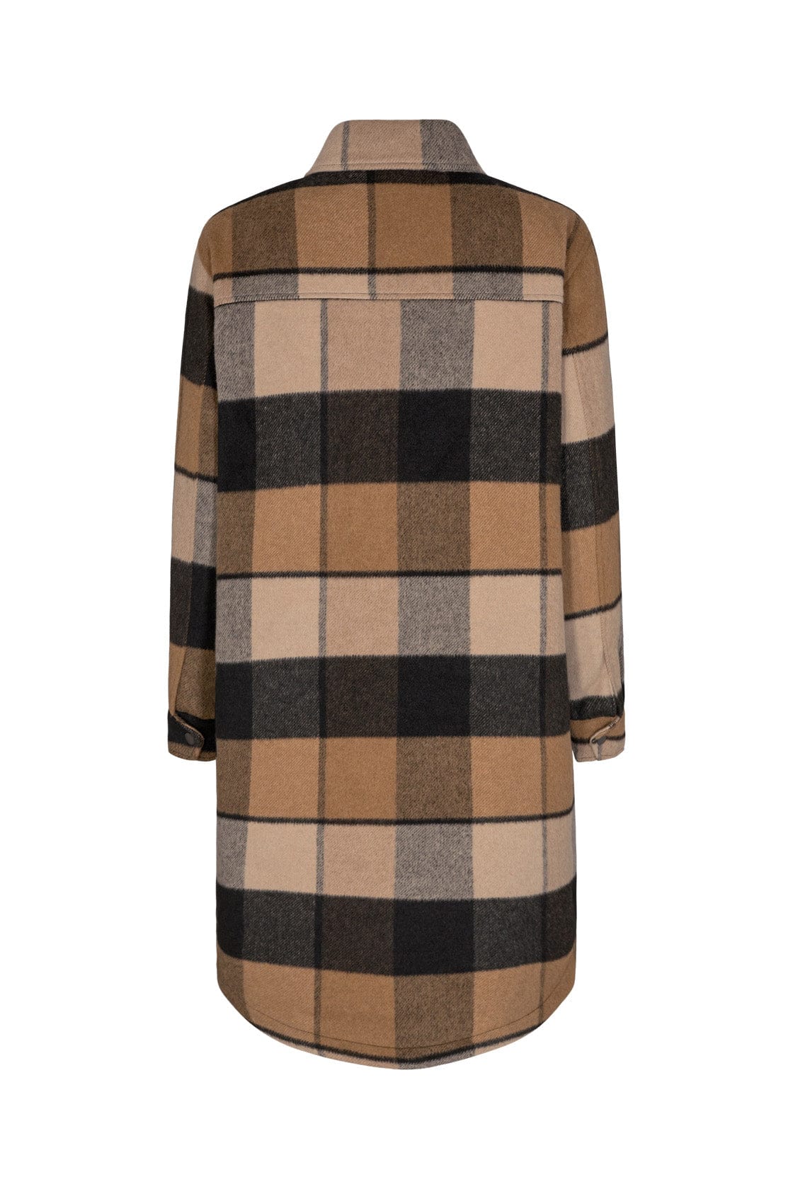 Ranila Check Long Shacket - Camel Combi - Image 2