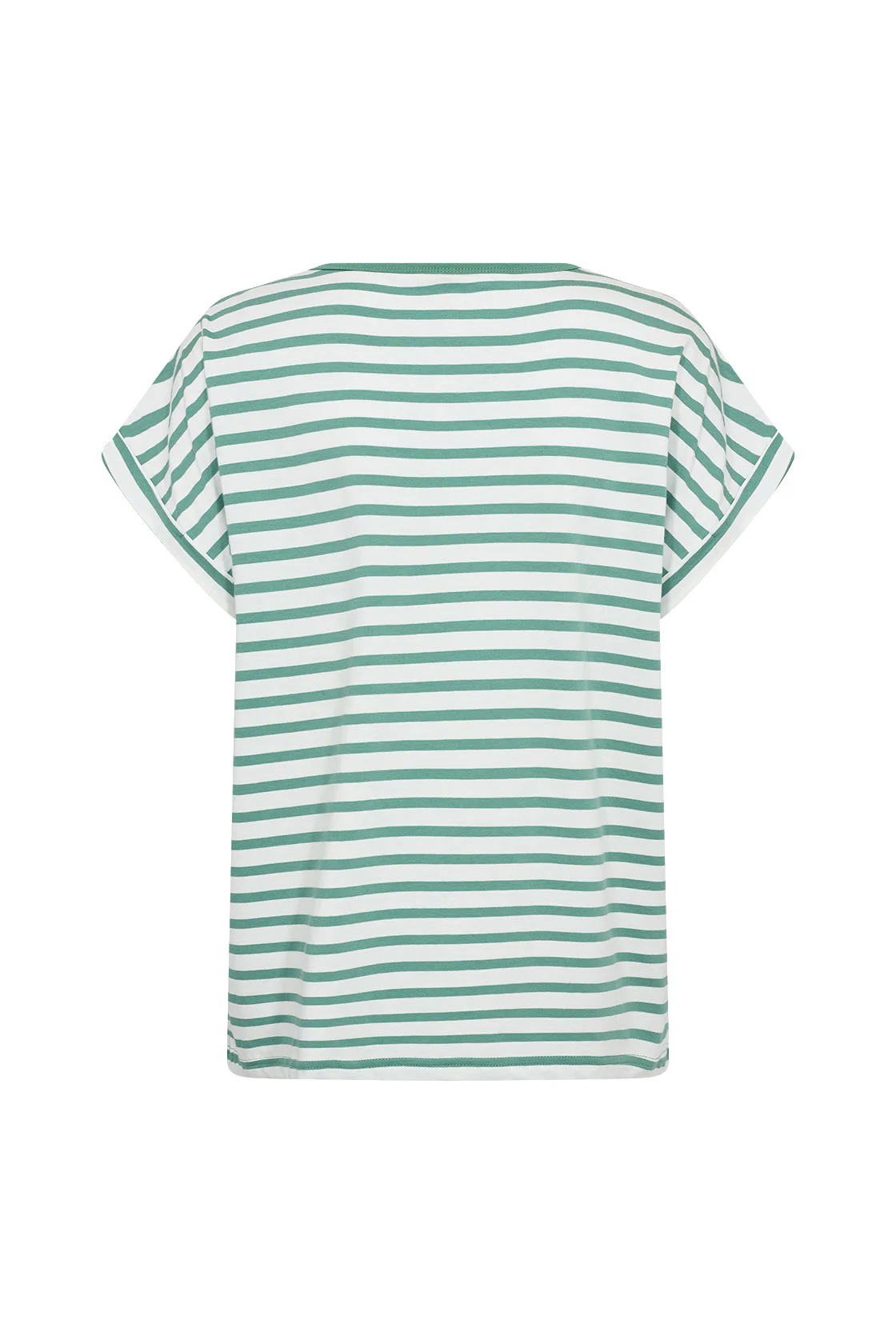 Rina Stripe Organic Cotton T-Shirt - Frosty Spruce Combi - Image 2