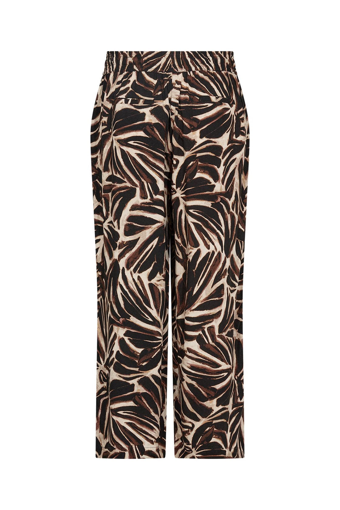 Roksana Leaf Print Cropped Trousers - Hot Fudge Combi - Image 4