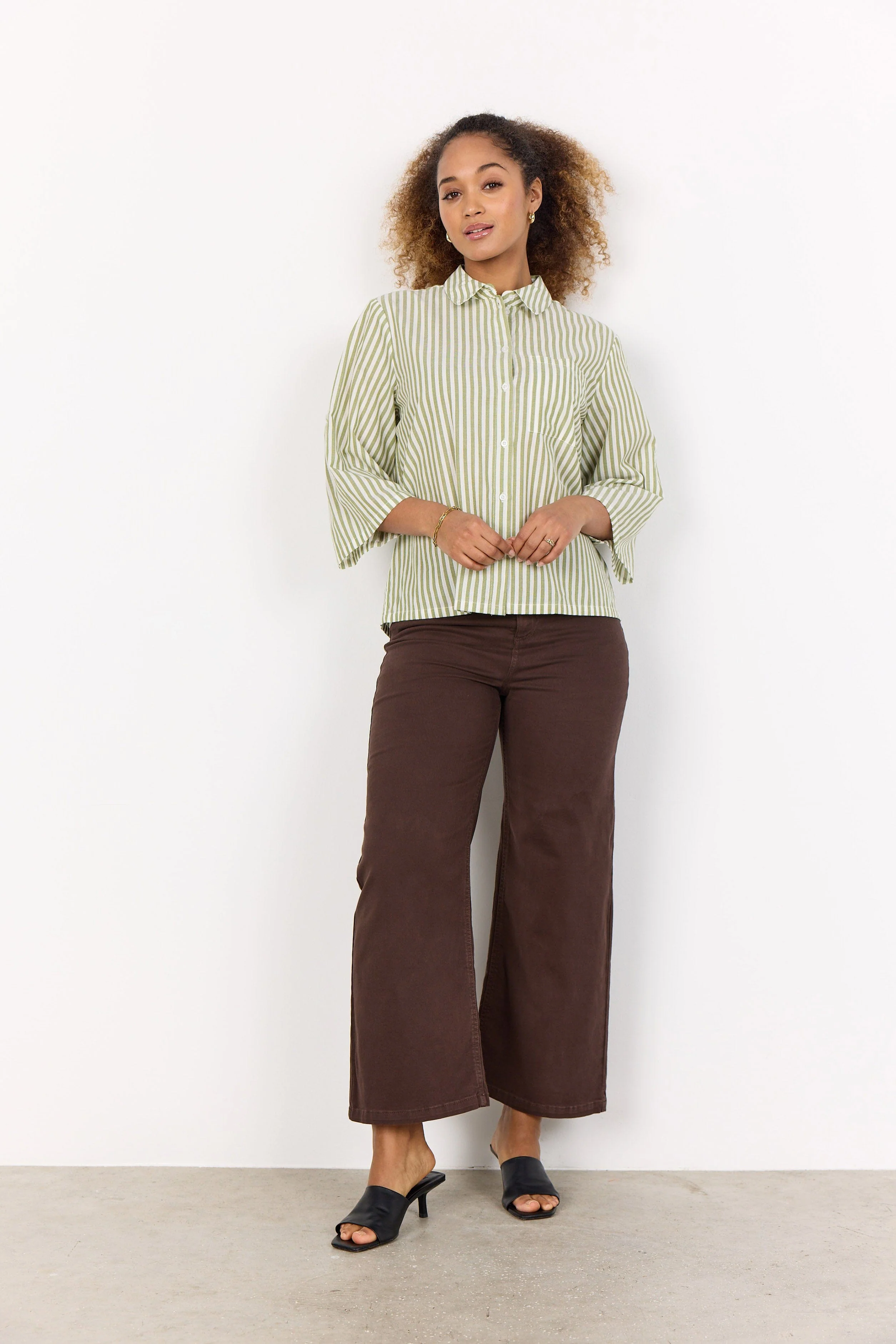 Rosette Stripe Shirt - Calliste Green Combi - Image 3
