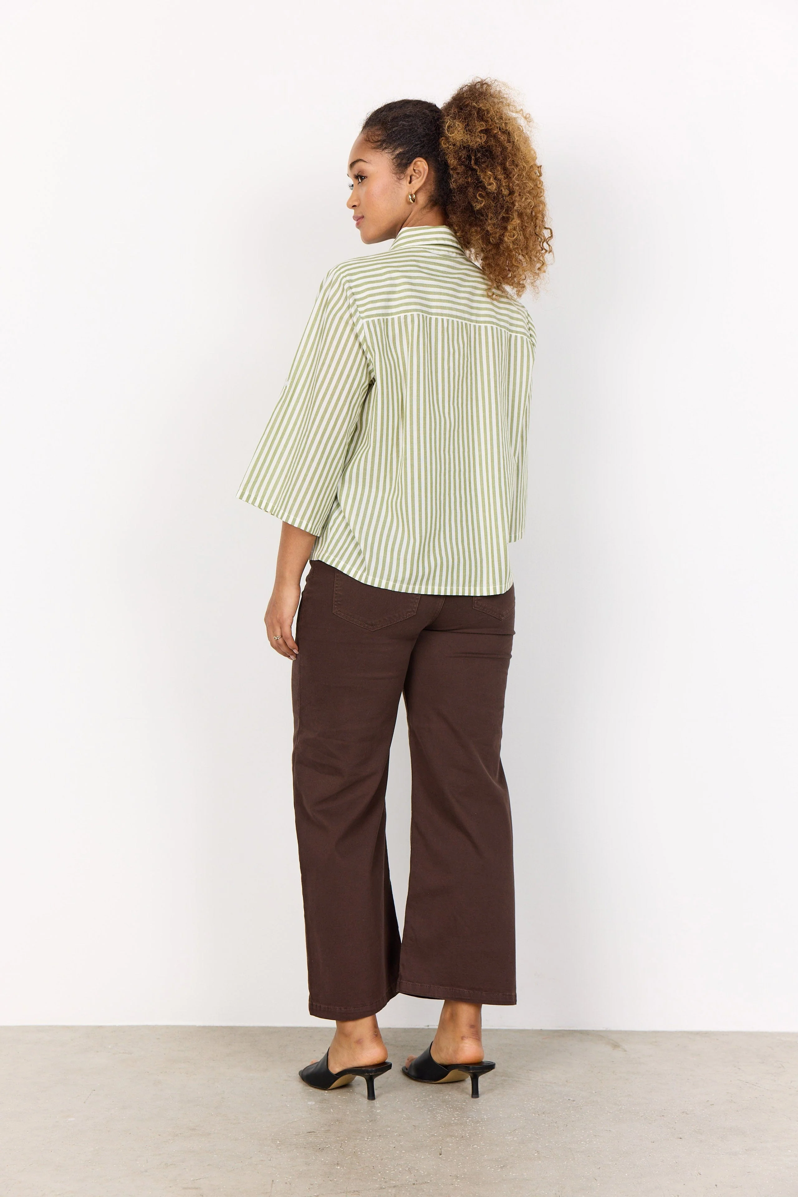 Rosette Stripe Shirt - Calliste Green Combi - Image 4