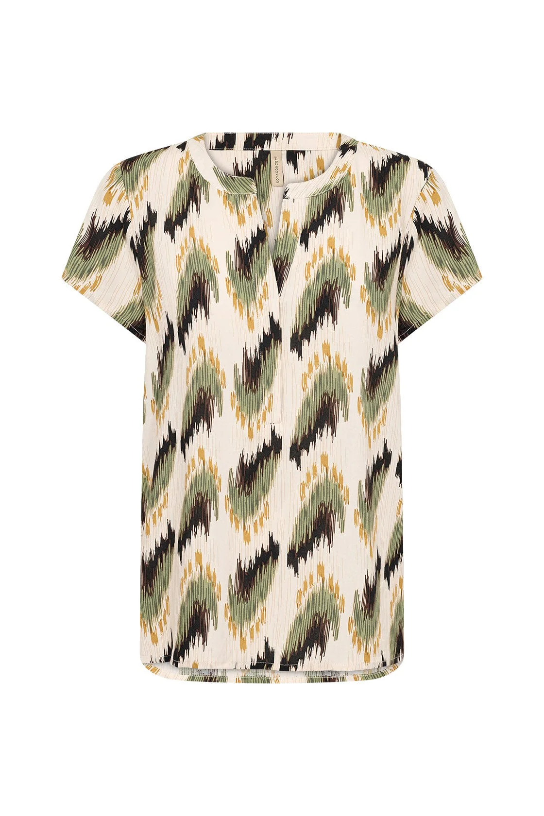 Rosilda Abstract Print T-Shirt - Calliste Green Combi