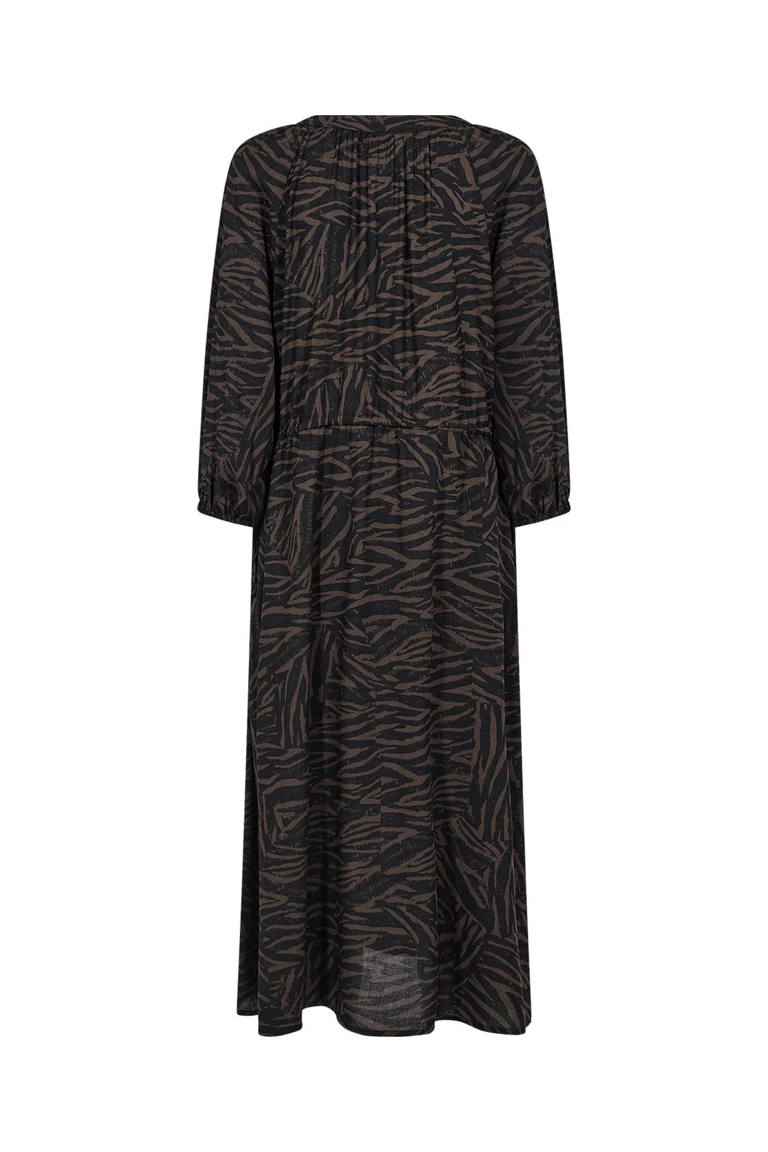 Sade Tie Neck Midi Dress - Hot Fudge Combi - Image 7