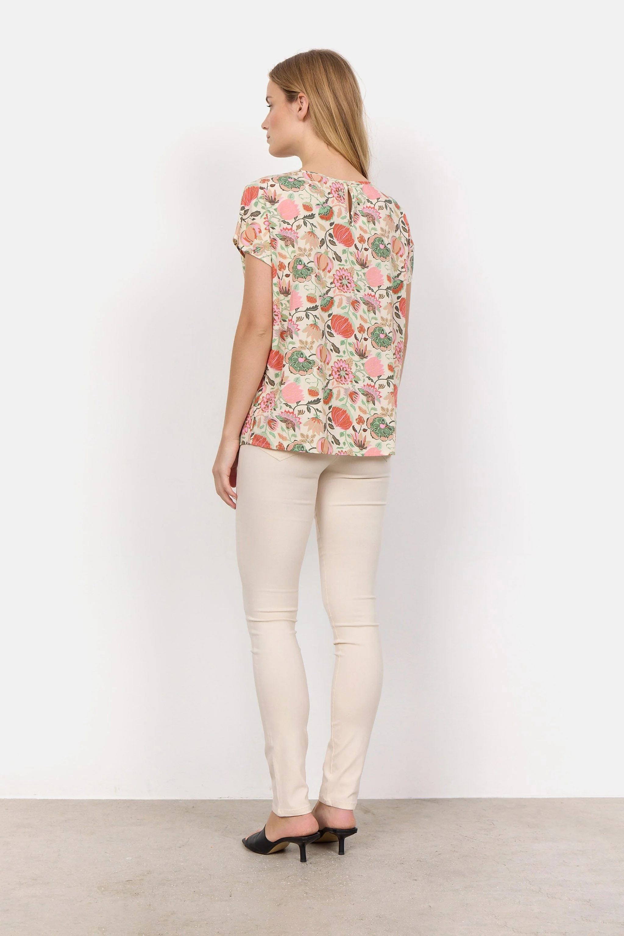 Sammy Floral Print Top - Dusty Clay Combi - Image 4