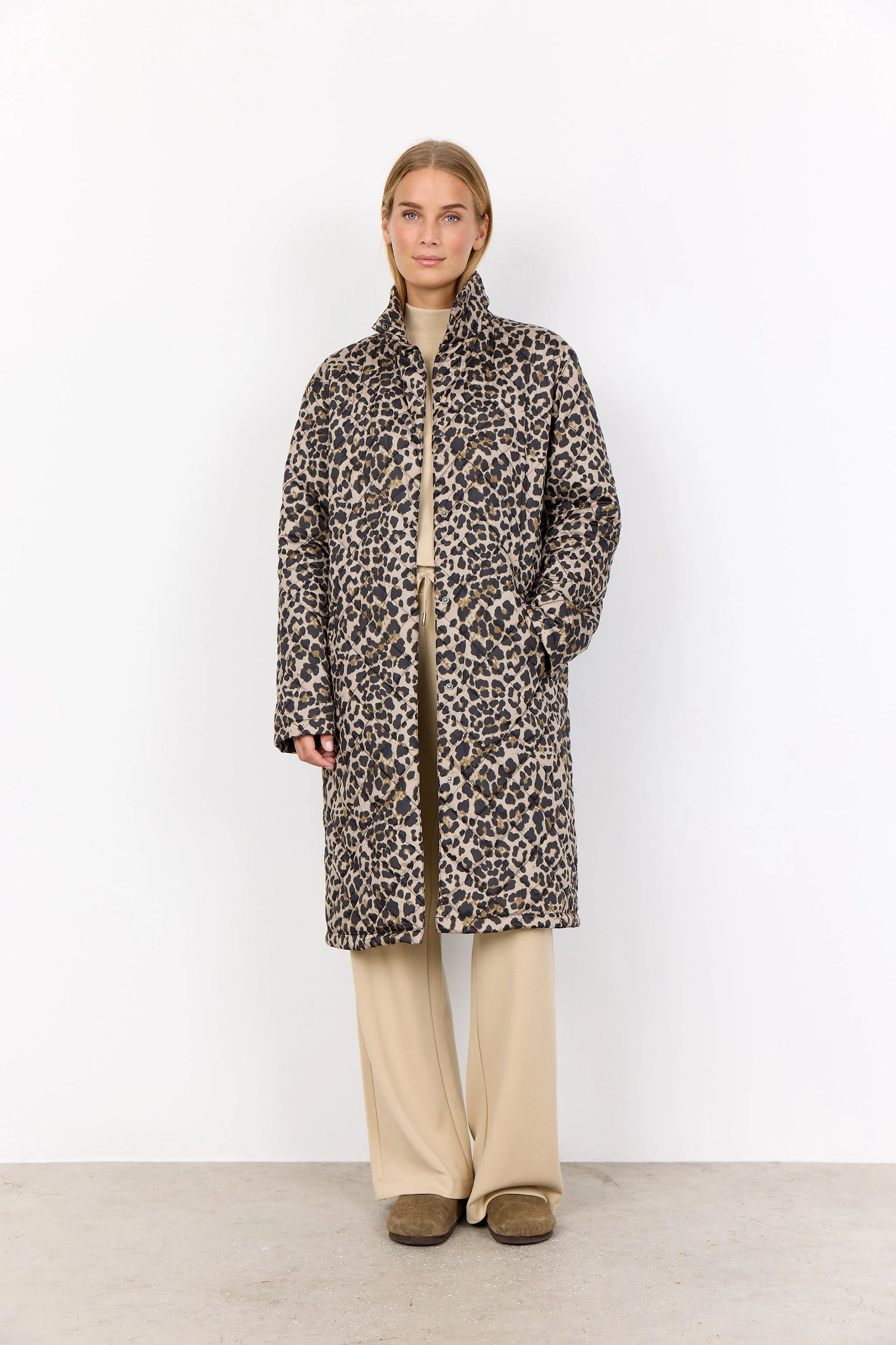 Sedine Quilted Leopard Print - Black Combi - Image 3
