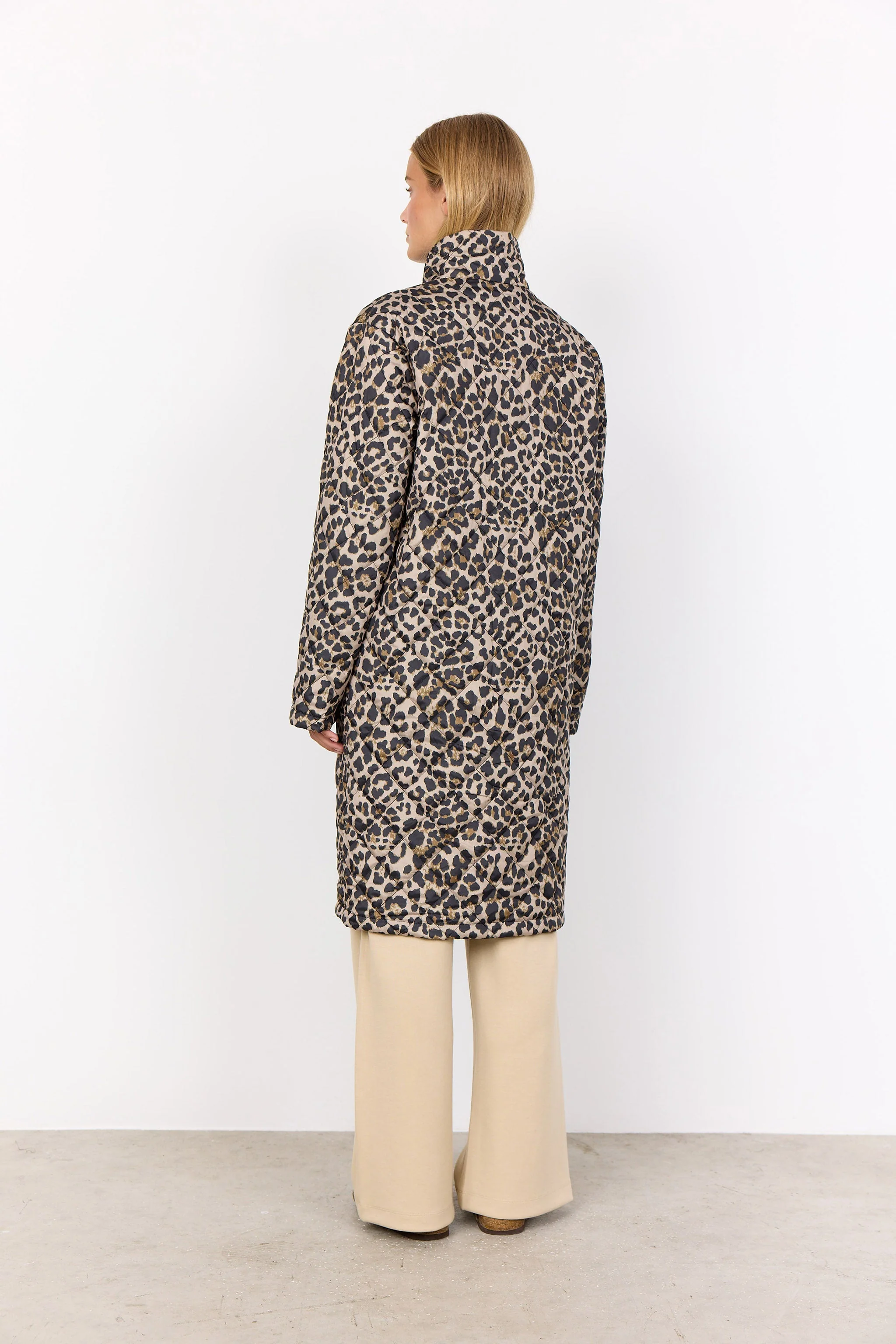 Sedine Quilted Leopard Print - Black Combi - Image 4