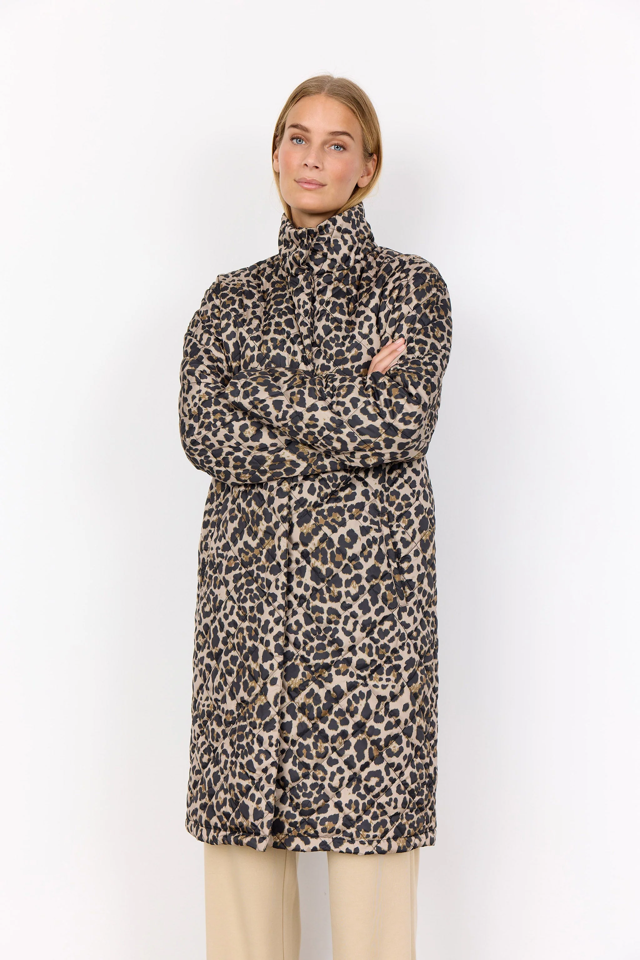Sedine Quilted Leopard Print - Black Combi - Image 5