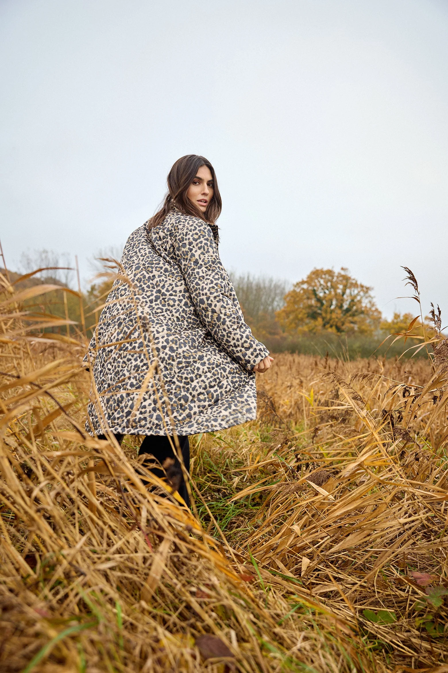 Sedine Quilted Leopard Print - Black Combi - Image 7