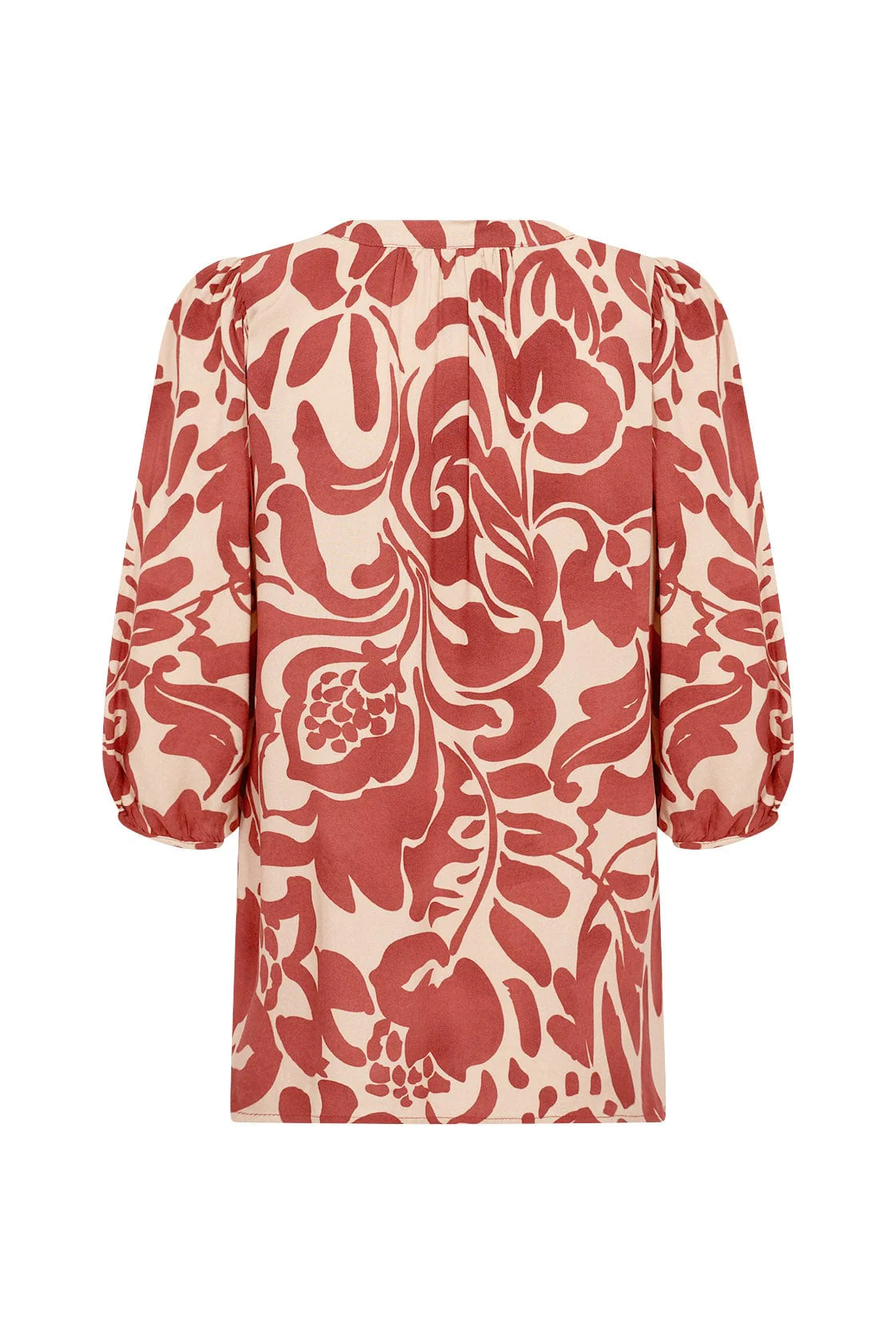 Senta Printed Blouse - Mineral Red Combi - Image 6