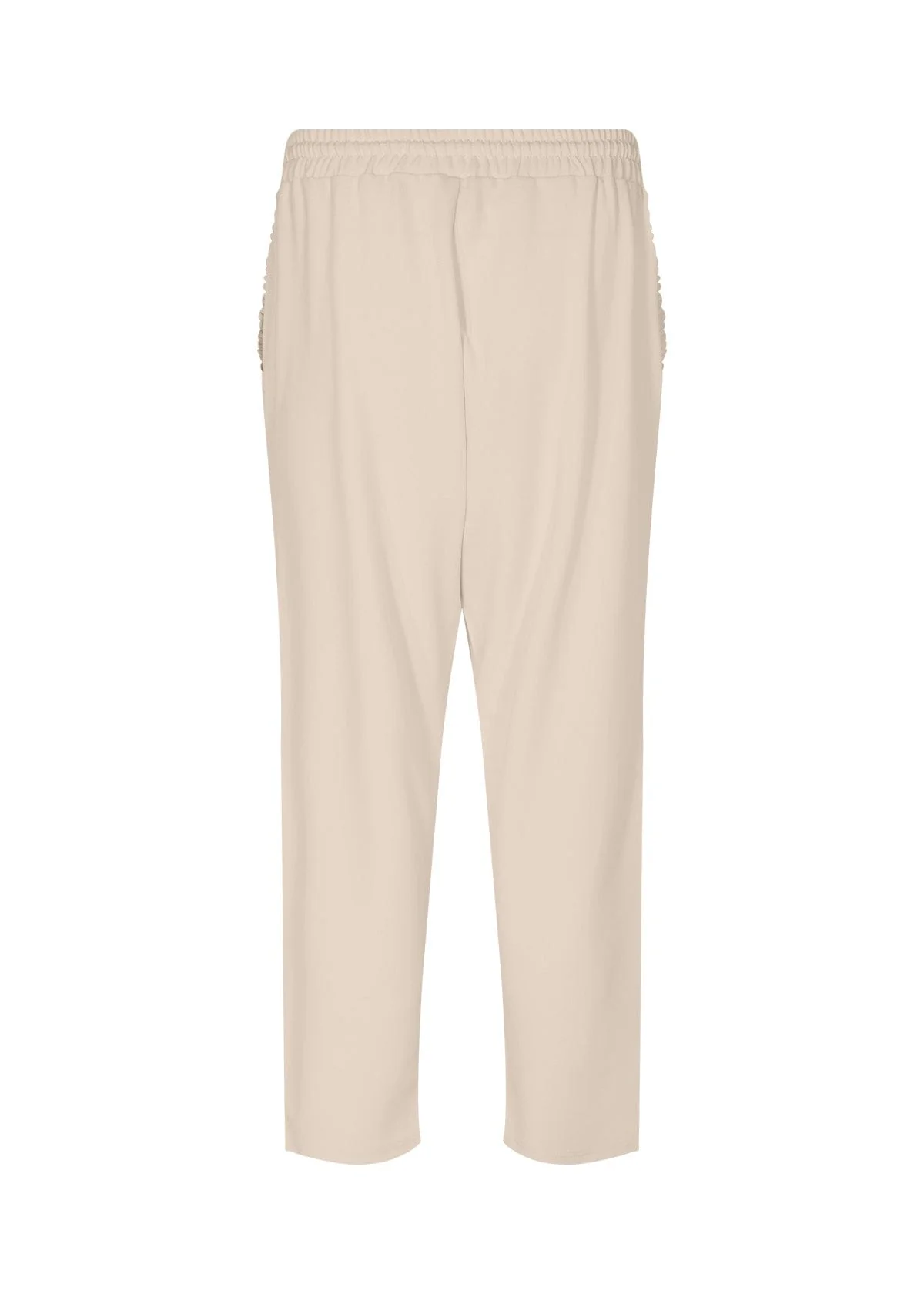 Siham Elastic Waist Trousers - Cream - Image 2