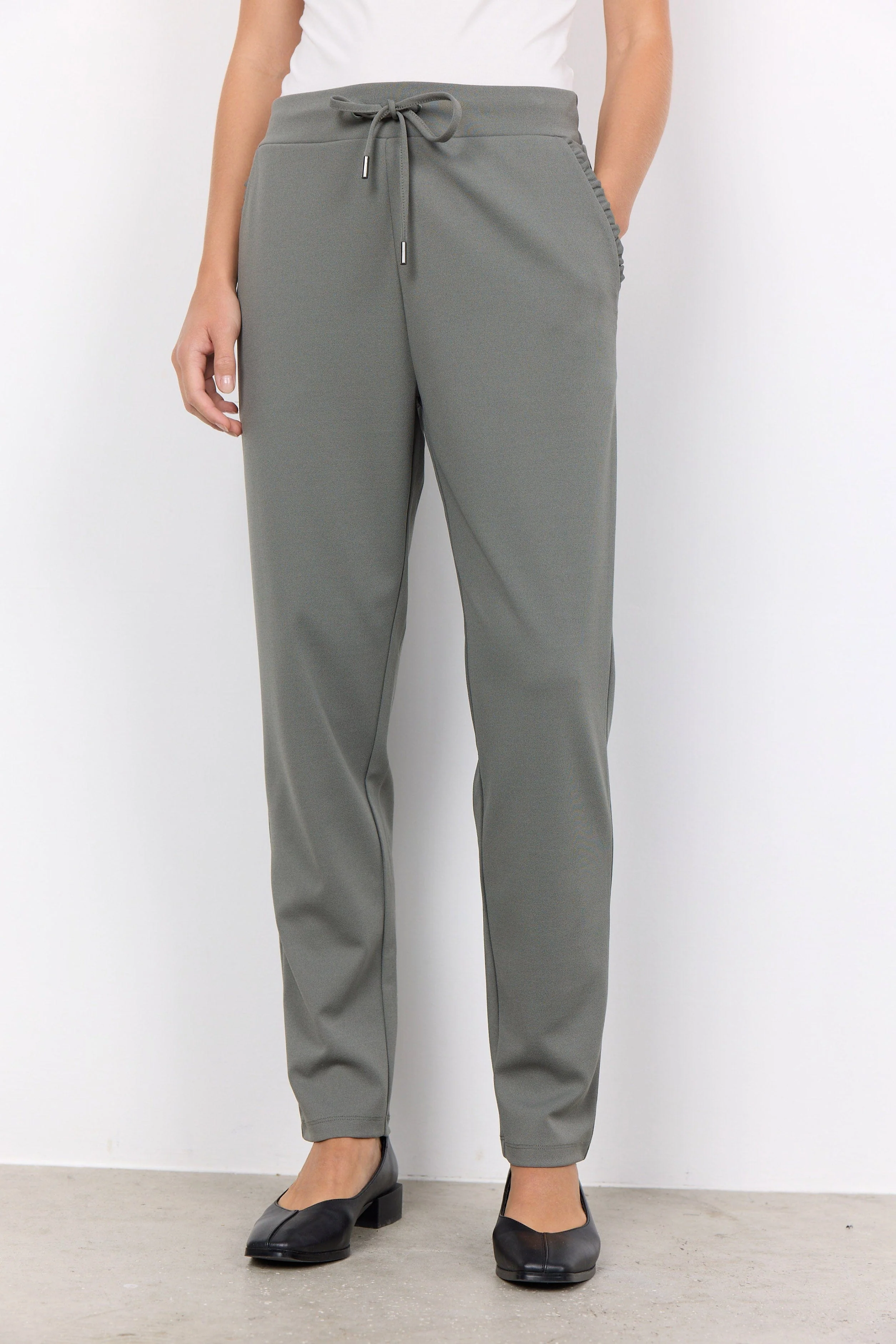 Siham Elastic Waist Trousers - Misty - Image 3