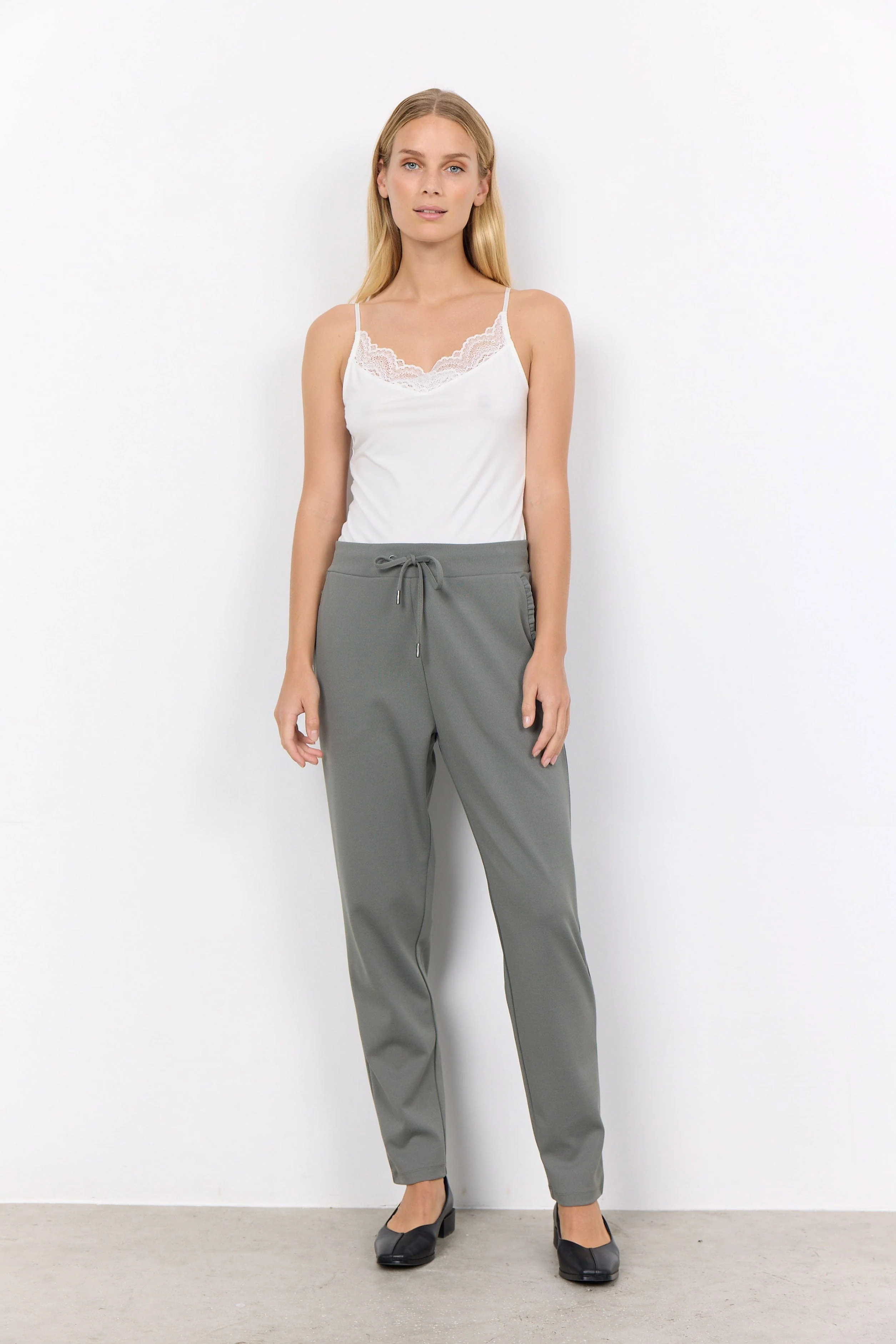 Siham Elastic Waist Trousers - Misty - Image 4