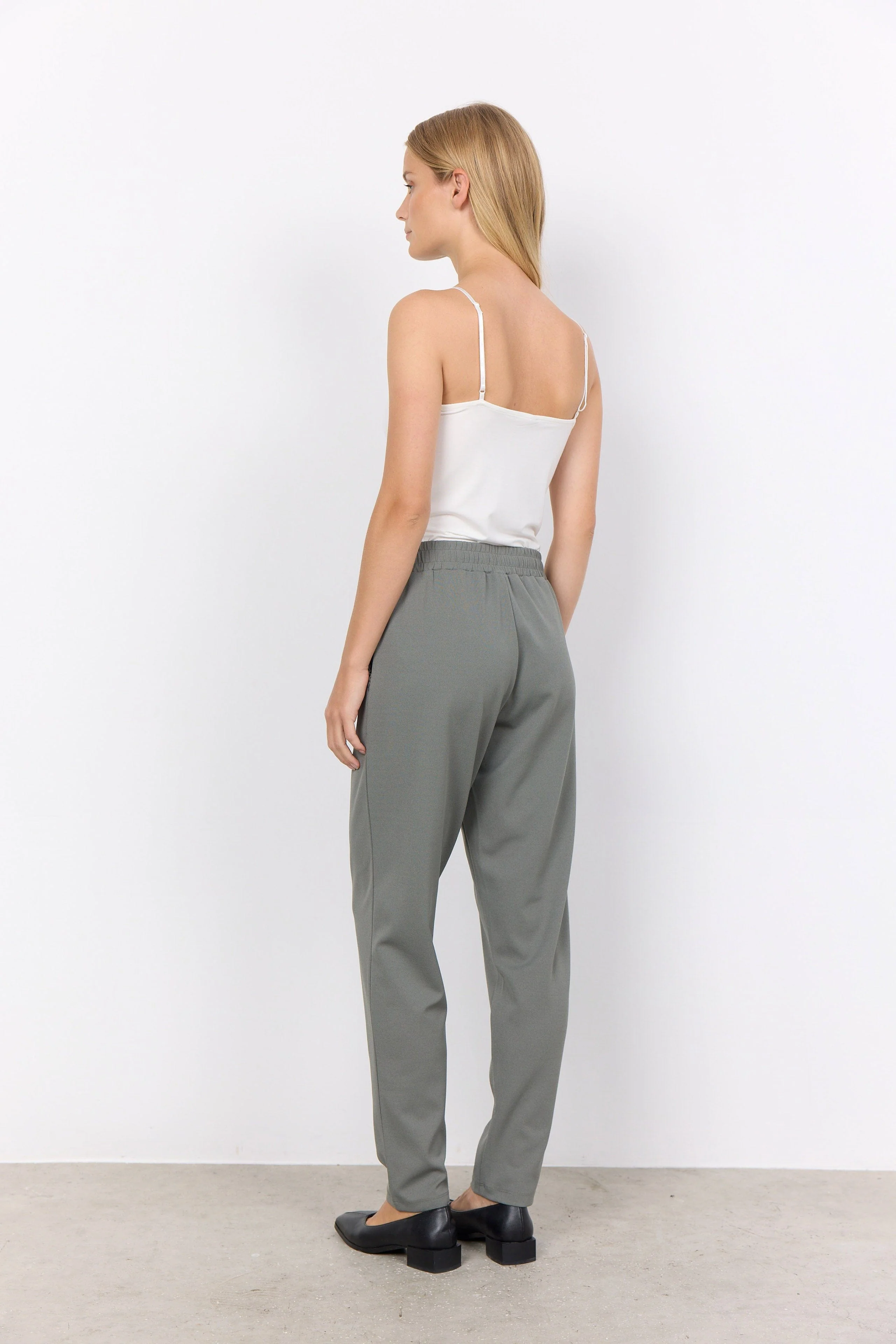 Siham Elastic Waist Trousers - Misty - Image 5