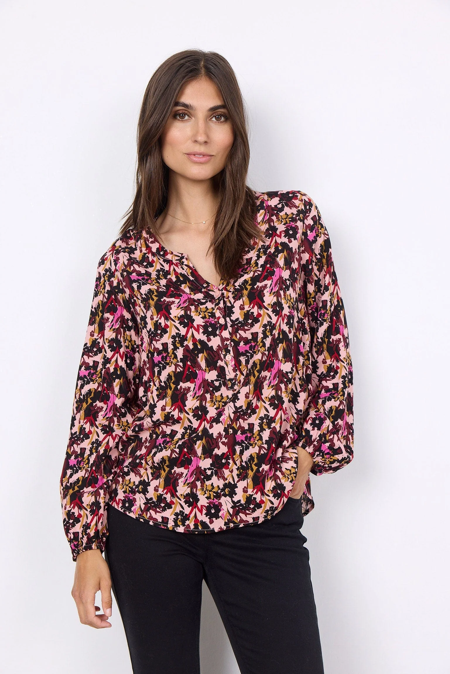 Talena Printed Blouse - Cardinal Combi - Image 3
