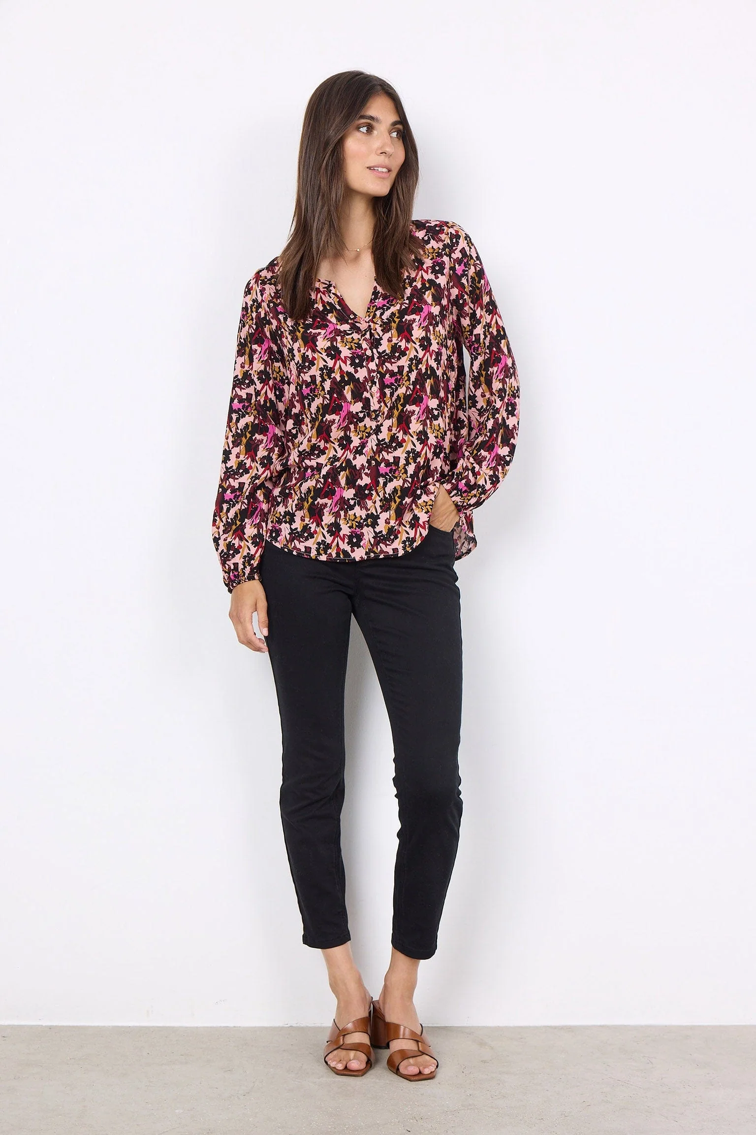 Talena Printed Blouse - Cardinal Combi - Image 4