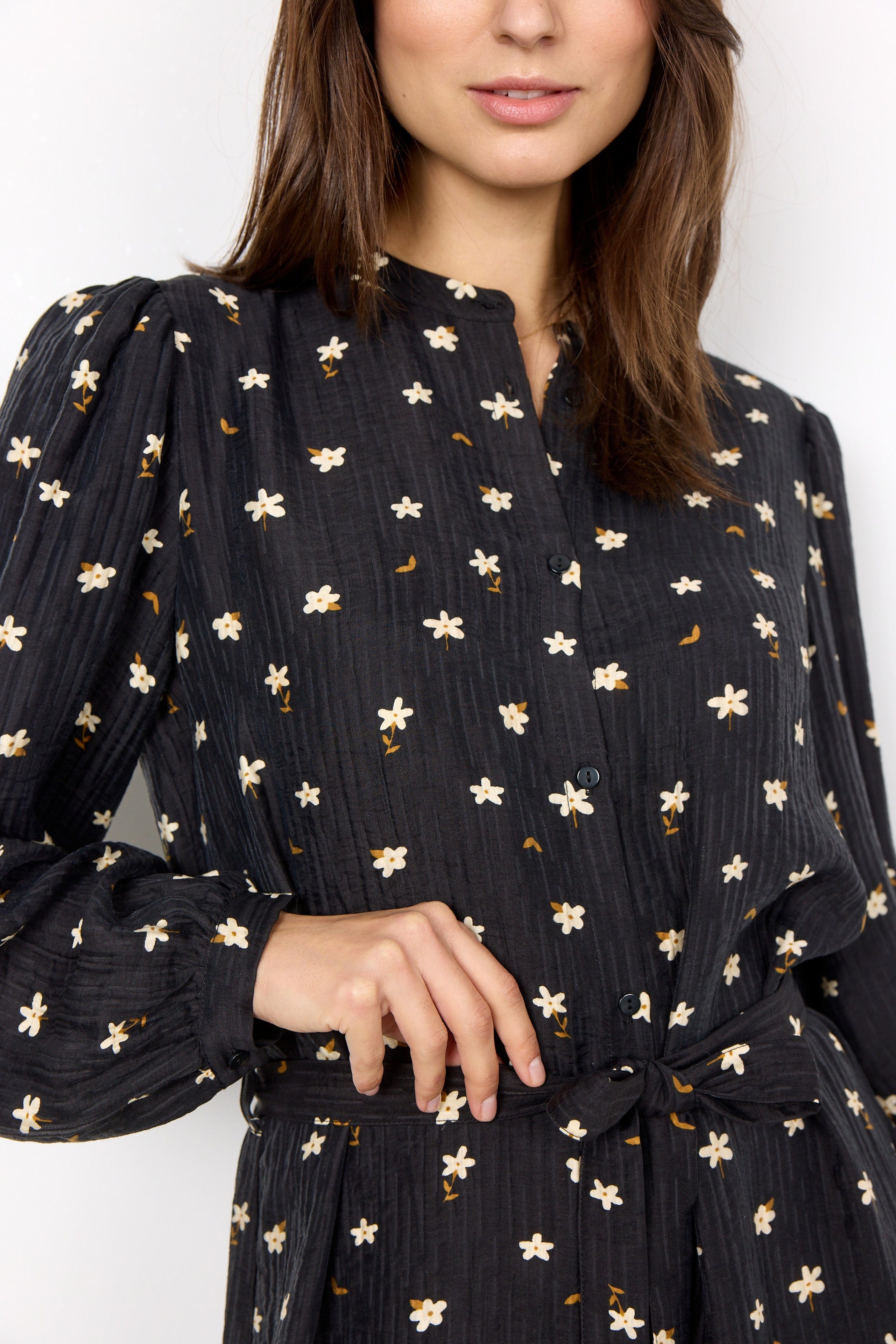 Tama Floral Print Midi Dress - Black Combi - Image 3