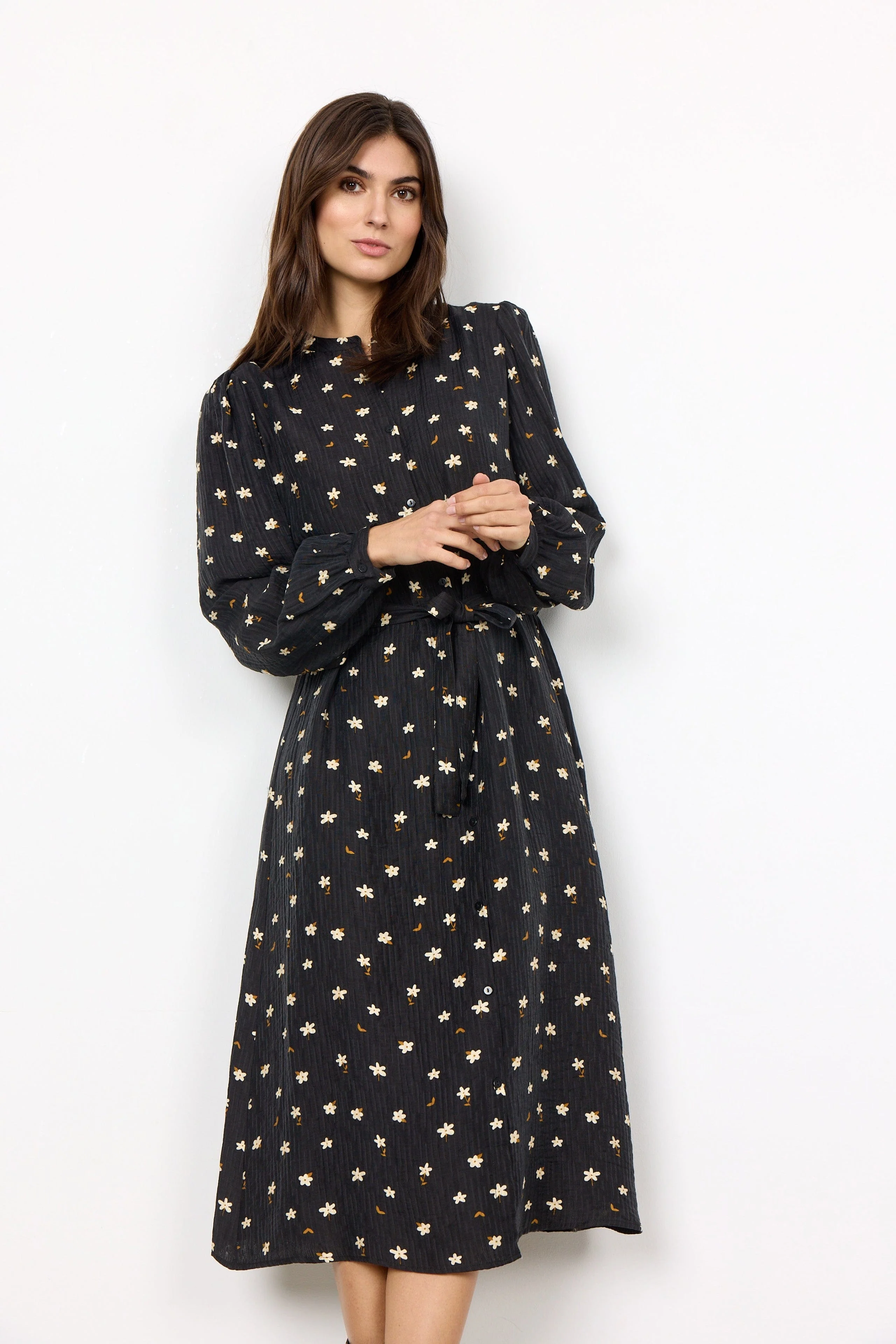 Tama Floral Print Midi Dress - Black Combi - Image 4