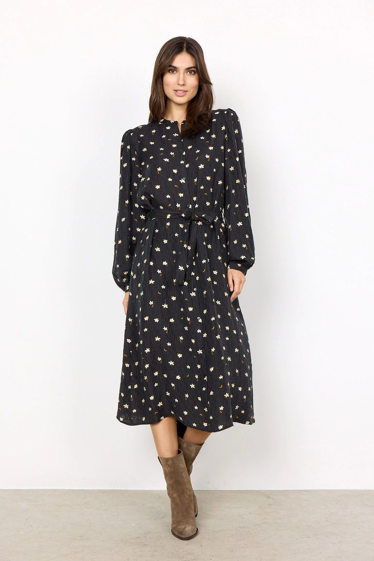 Tama Floral Print Midi Dress - Black Combi - Image 6