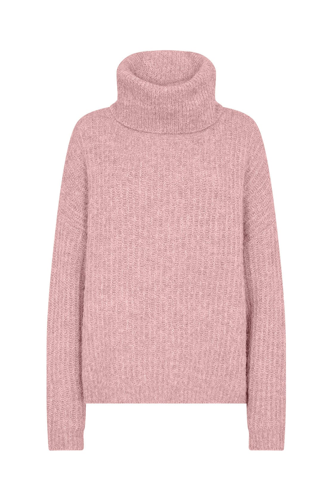 Torino Roll Neck Jumper - Shadow Rose Melange