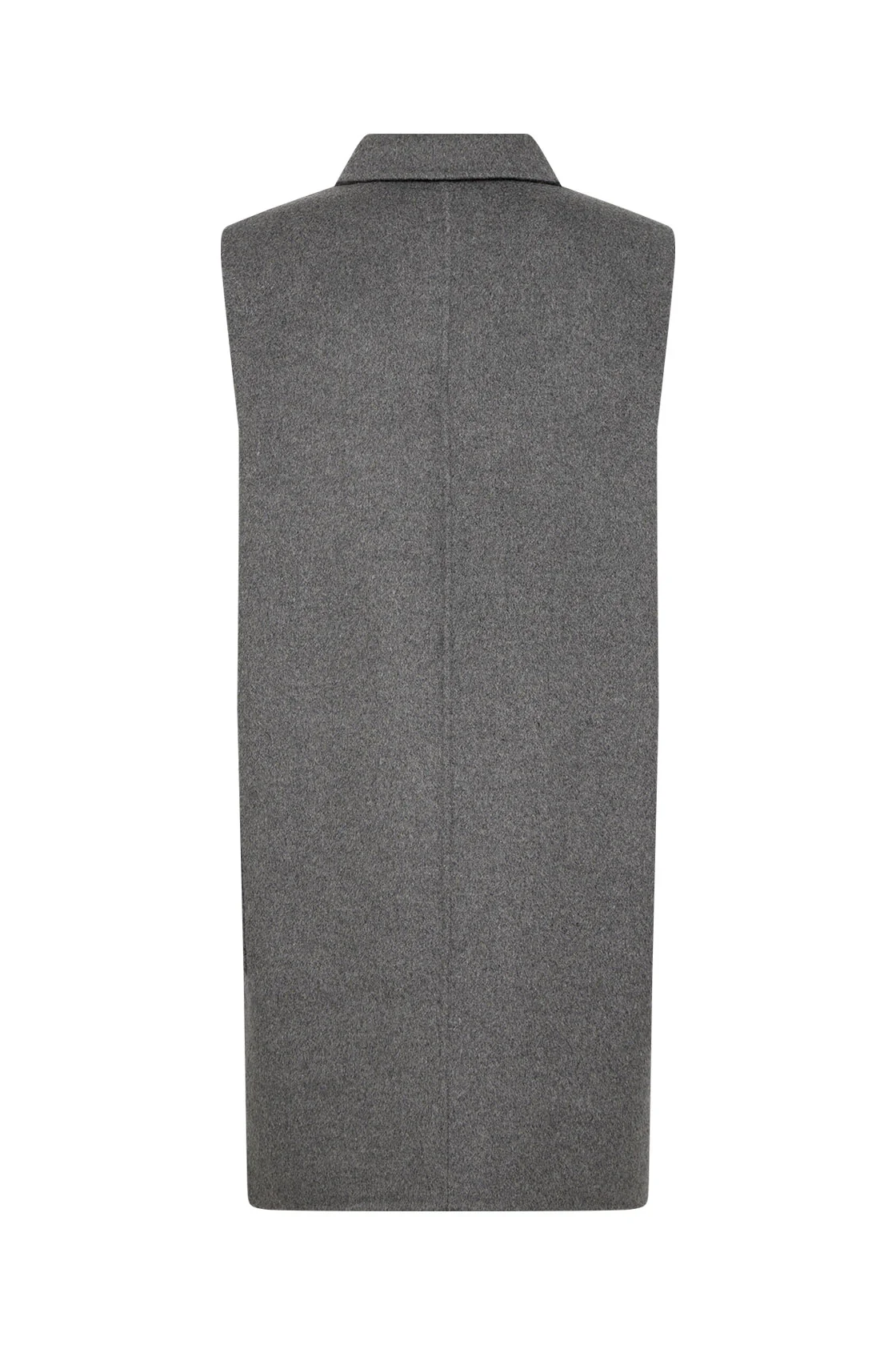 Vienna Longline Wool Blend Waistcoat - Dark Earth Melange - Image 6