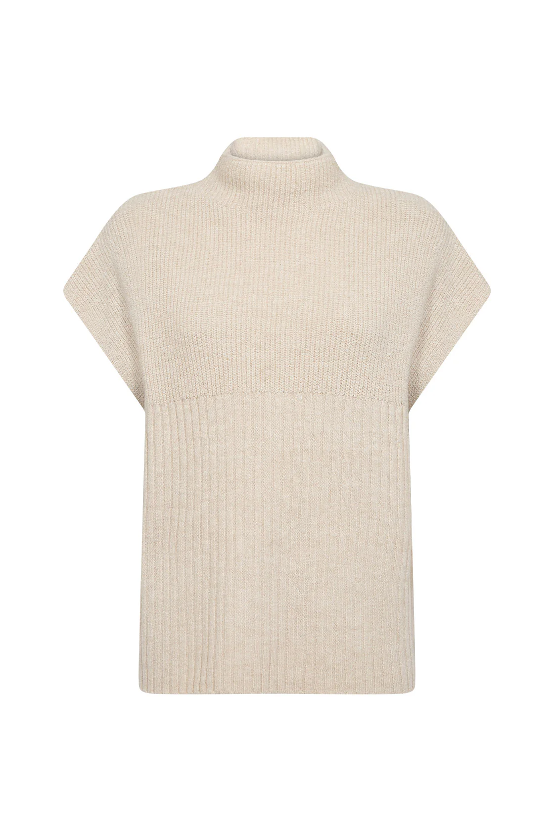 Virginia Knitted Drop Shoulder Jumper - Cream Melange