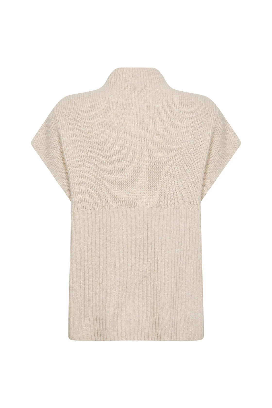 Virginia Knitted Drop Shoulder Jumper - Cream Melange - Image 5