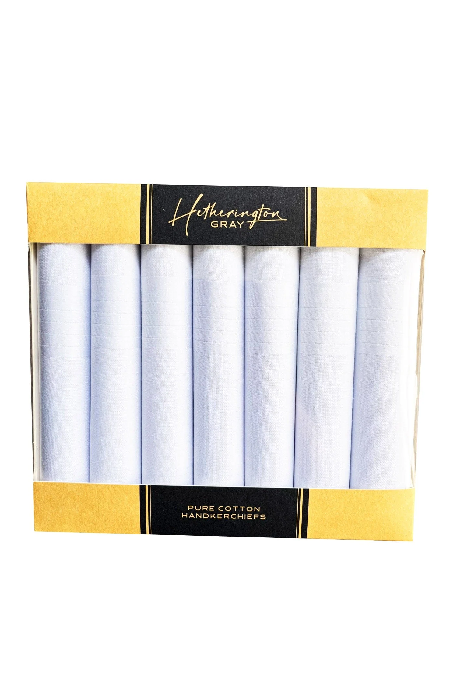 Pure Cotton Plain Handkerchiefs 7 Pack - White
