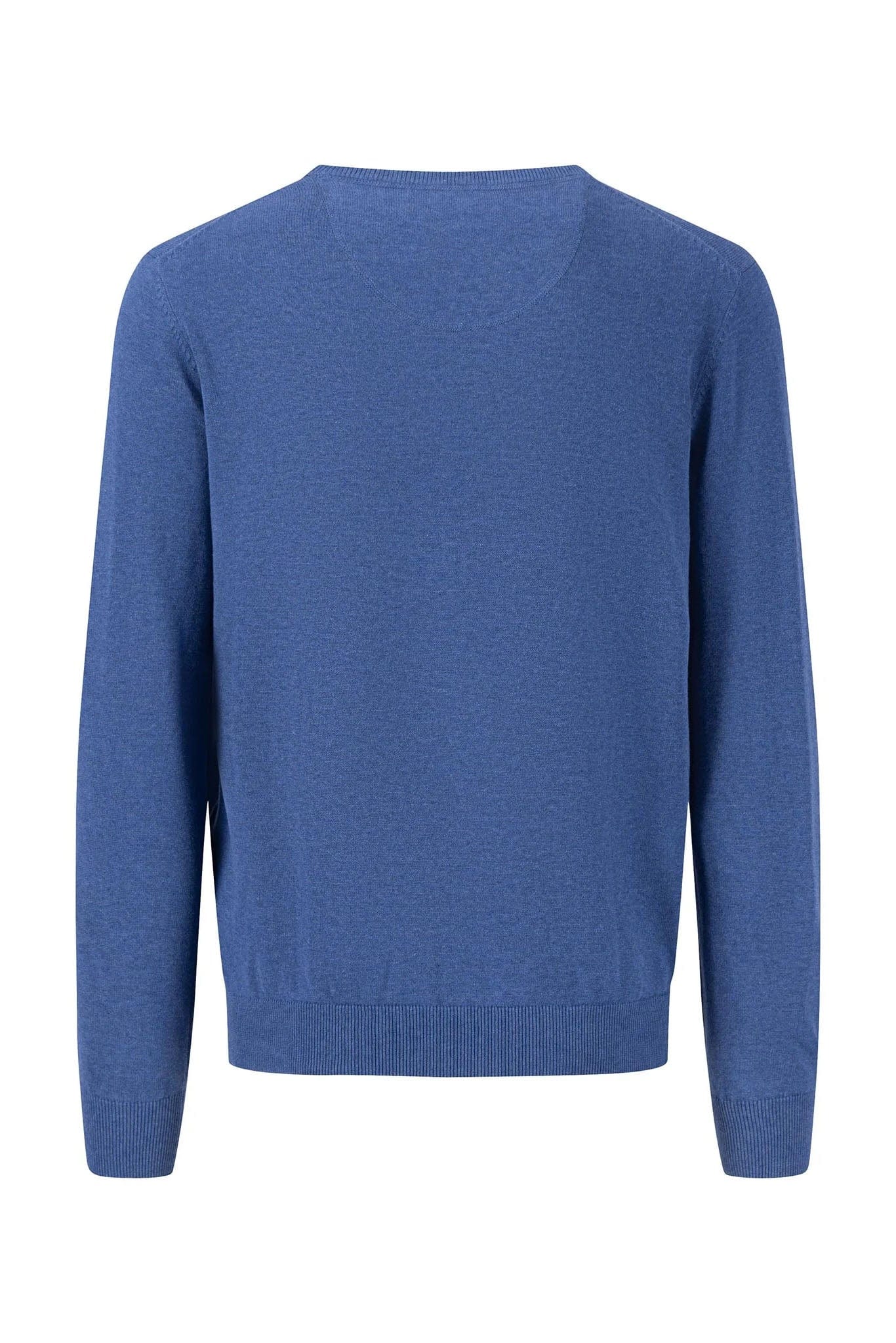 Superfine Cotton Crew Neck Jumper - Wave Blue - Image 2
