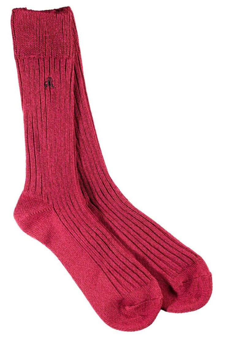 Bamboo Boot Sock - Burgundy
