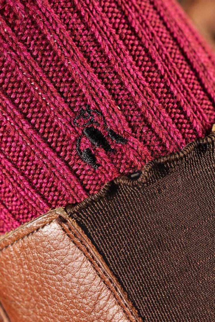Bamboo Boot Sock - Burgundy - Image 5