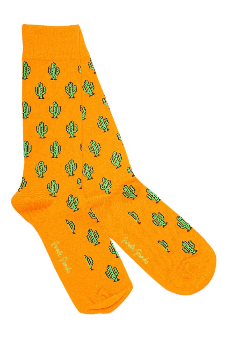 Cactus Bamboo Socks - Orange