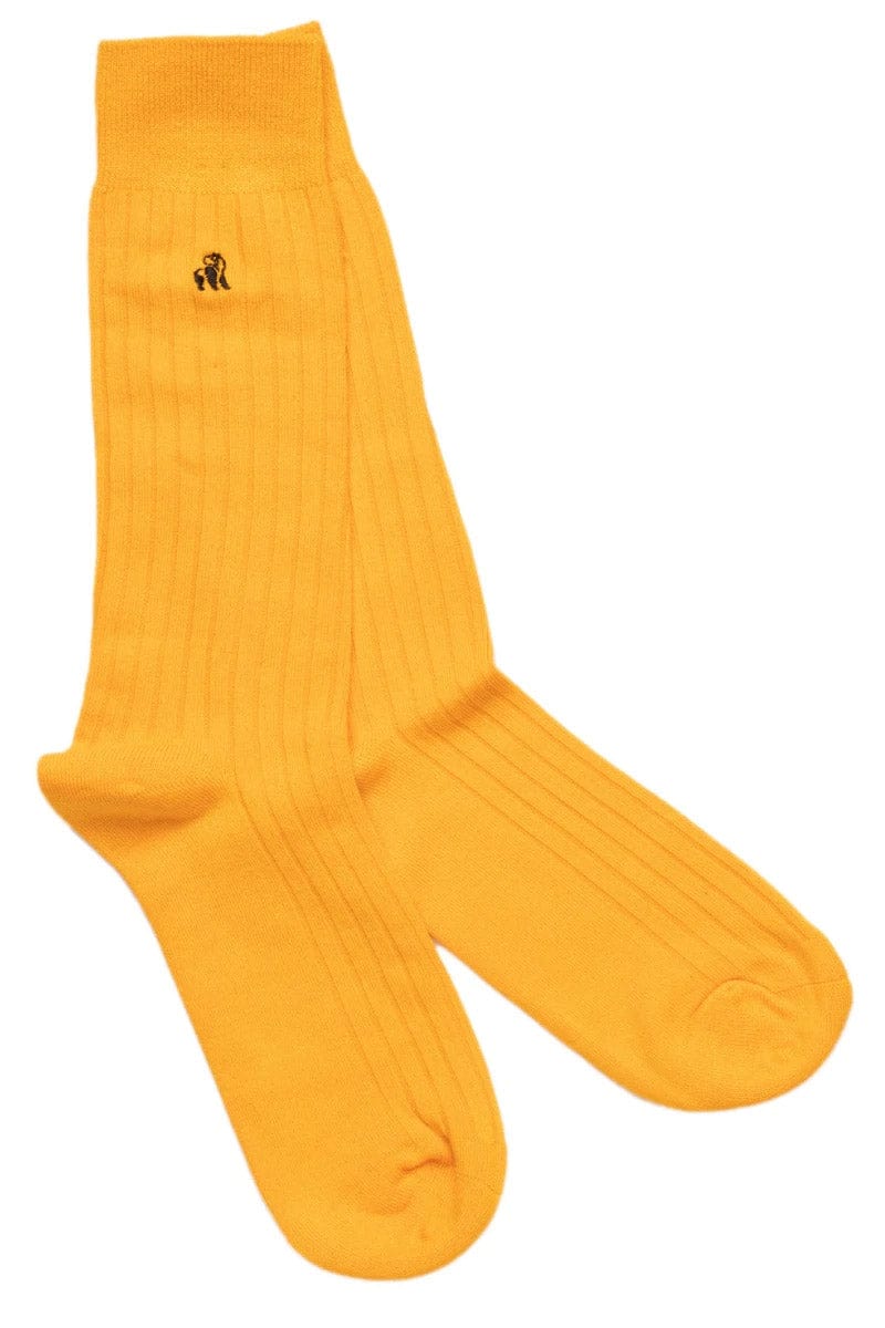Plain Bamboo Socks - Bumblebee Yellow