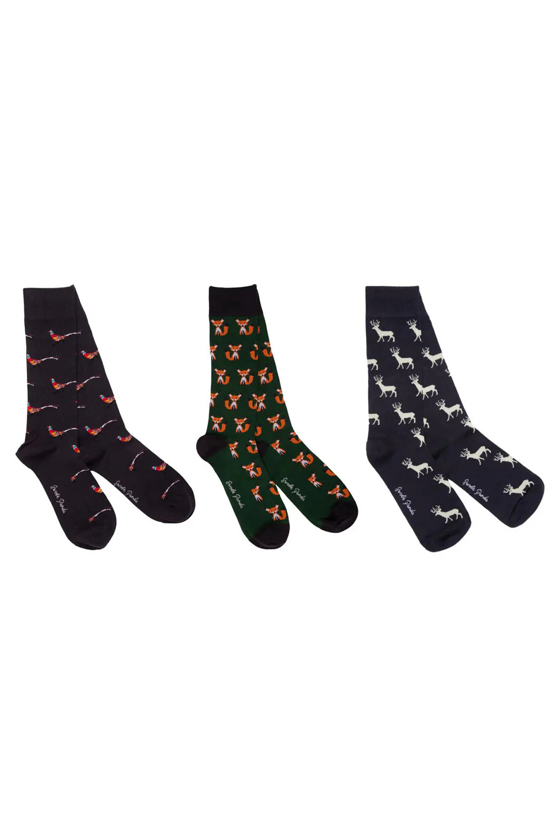 Countryside Box of 3 Bamboo Socks - Green/Blue