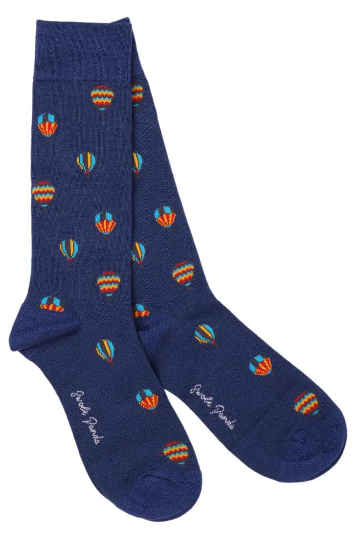 Hot Air Balloon Bamboo Socks - Blue