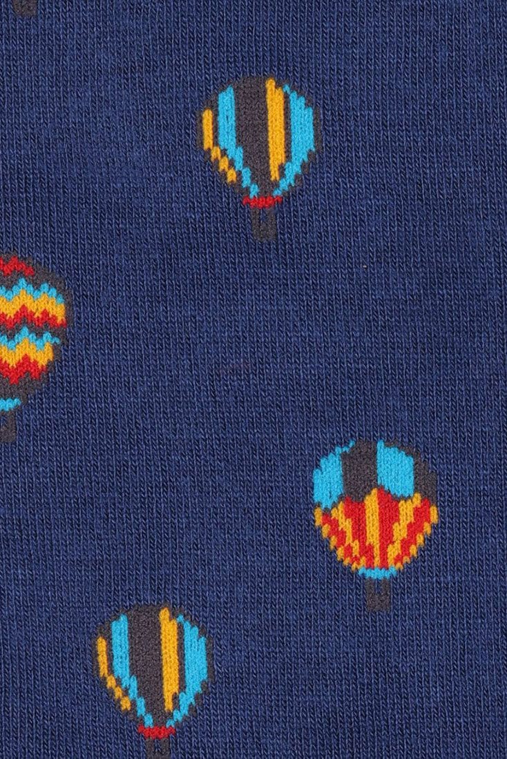 Hot Air Balloon Bamboo Socks - Blue - Image 3