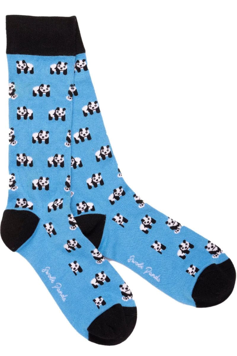 Panda Bamboo Socks - Blue Panda