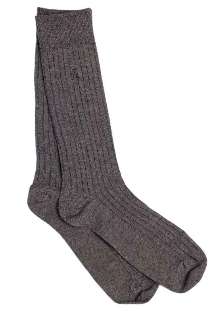 Plain Bamboo Socks - Marl Grey