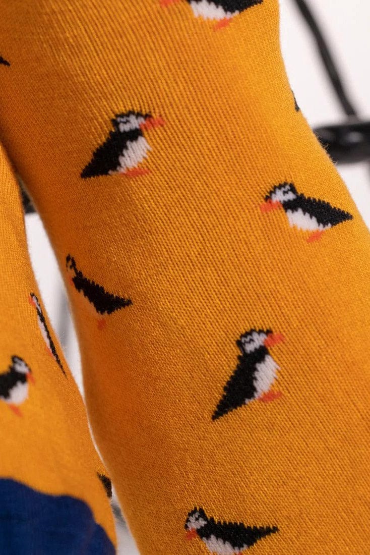 Puffin Bamboo Socks - Yellow - Image 2