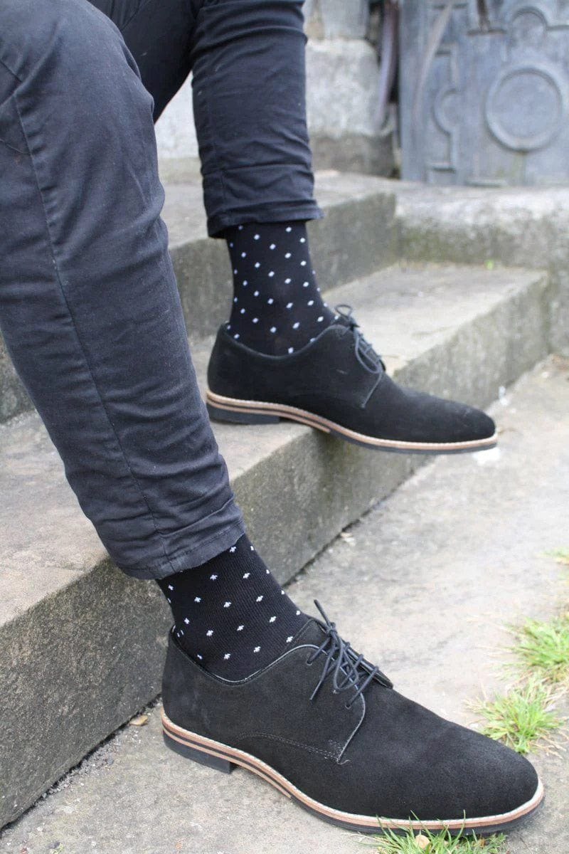 Spotted Bamboo Socks - Black - Image 2