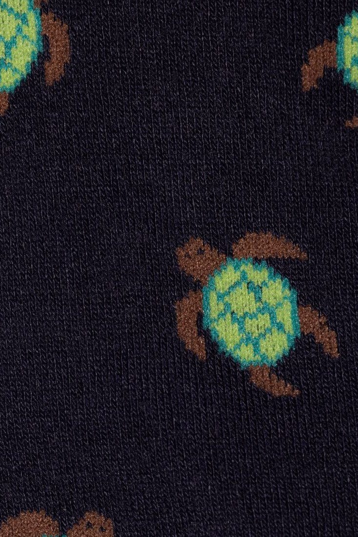 Turtle Bamboo Socks - Navy - Image 2